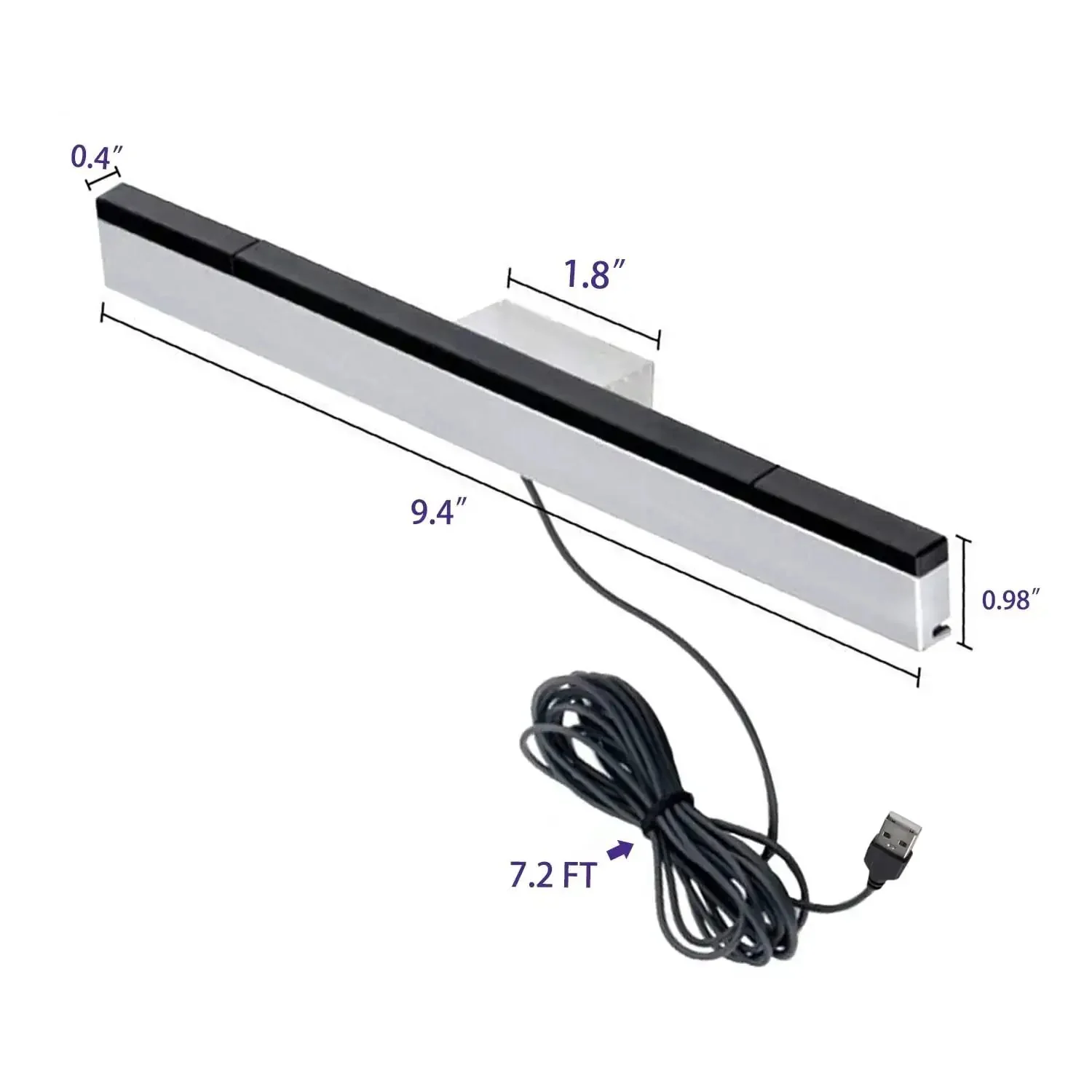 USB Sensor Bar For Nintendo Wii And Wii U, Replacement Wired Infrared Ray Sensor Bar, Plug And Play USB Powered, No Fuss Setup For Smooth Motion Controls During Gaming - Image 7