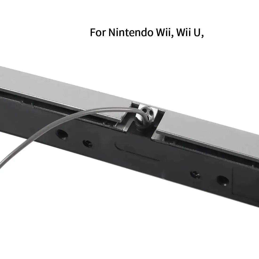 USB Wired Infrared Sensor Bar For Nintendo Wii And Wii U Replacement Sensor Bar With Clear Stand Plug And Play Setup For Dolphin Emulator And PC Great For Retro Gaming Silver And Black - Image 5