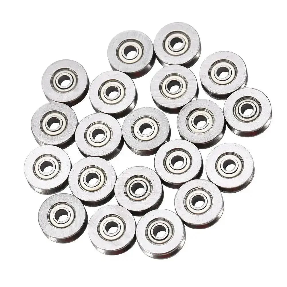 V Groove Ball Bearing 3x12x4mm Carbon Steel Double Shielded Linear Motion Bearing for Rail Systems and Track Applications 20 Pieces Set Top Notch Precision Smooth Glide Durable Low Friction