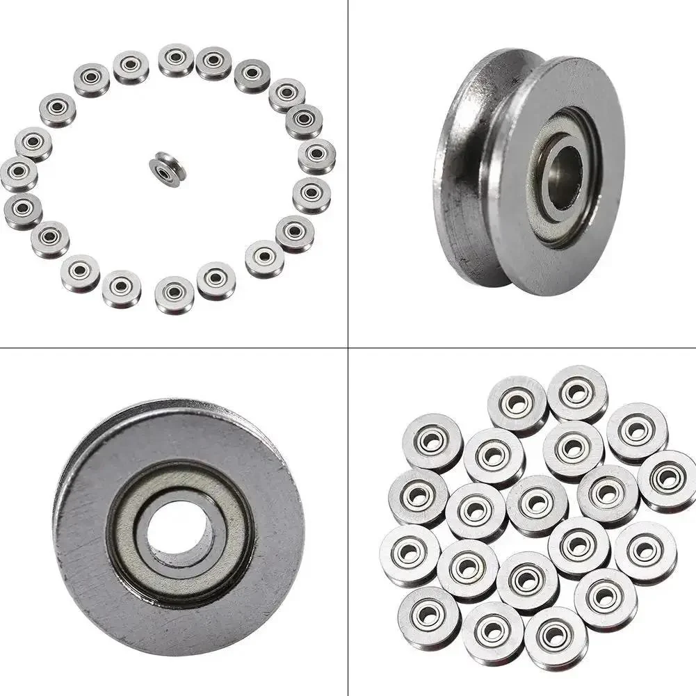 V Groove Ball Bearing 3x12x4mm Carbon Steel Double Shielded Linear Motion Bearing for Rail Systems and Track Applications 20 Pieces Set Top Notch Precision Smooth Glide Durable Low Friction - Image 4