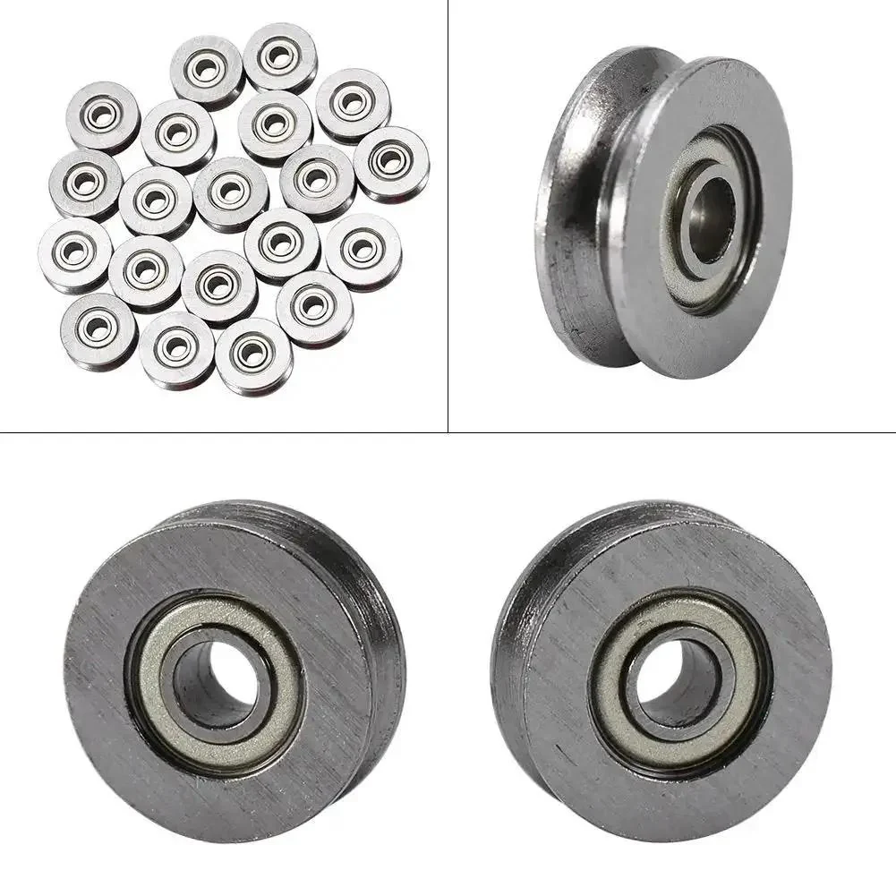 V Groove Ball Bearing 3x12x4mm Carbon Steel Double Shielded Linear Motion Bearing for Rail Systems and Track Applications 20 Pieces Set Top Notch Precision Smooth Glide Durable Low Friction - Image 6