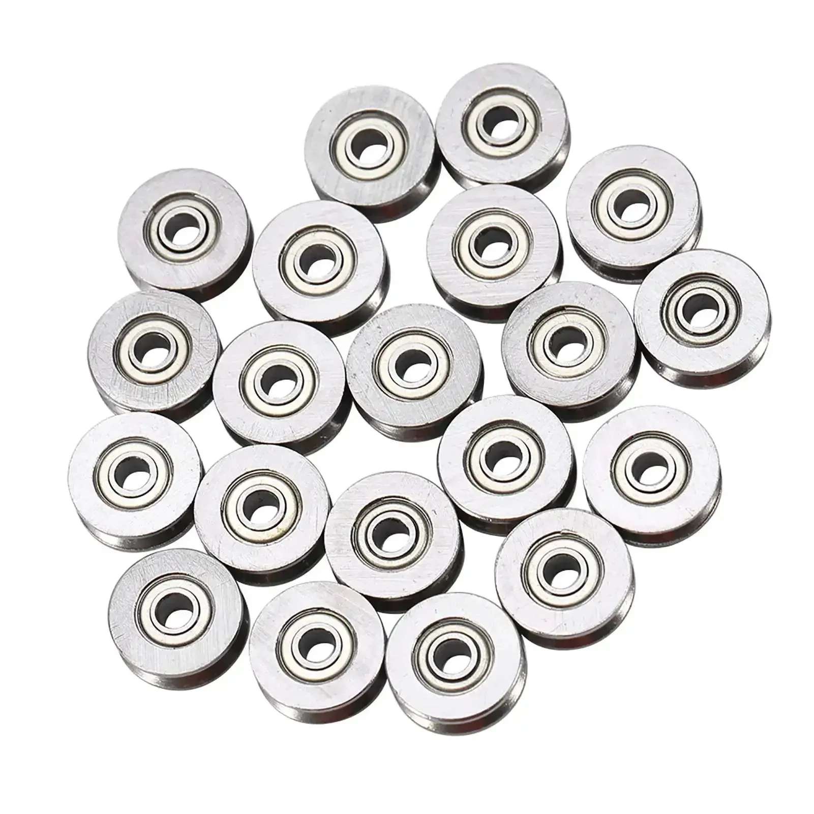 V Groove Bearings Pack Of 20 V623ZZ Guide Pulleys 3x12x4mm Miniature Carbon Steel Bearings For Rail Track Linear Motion System Gear Up For Smooth Sealed Double Shielded Operation