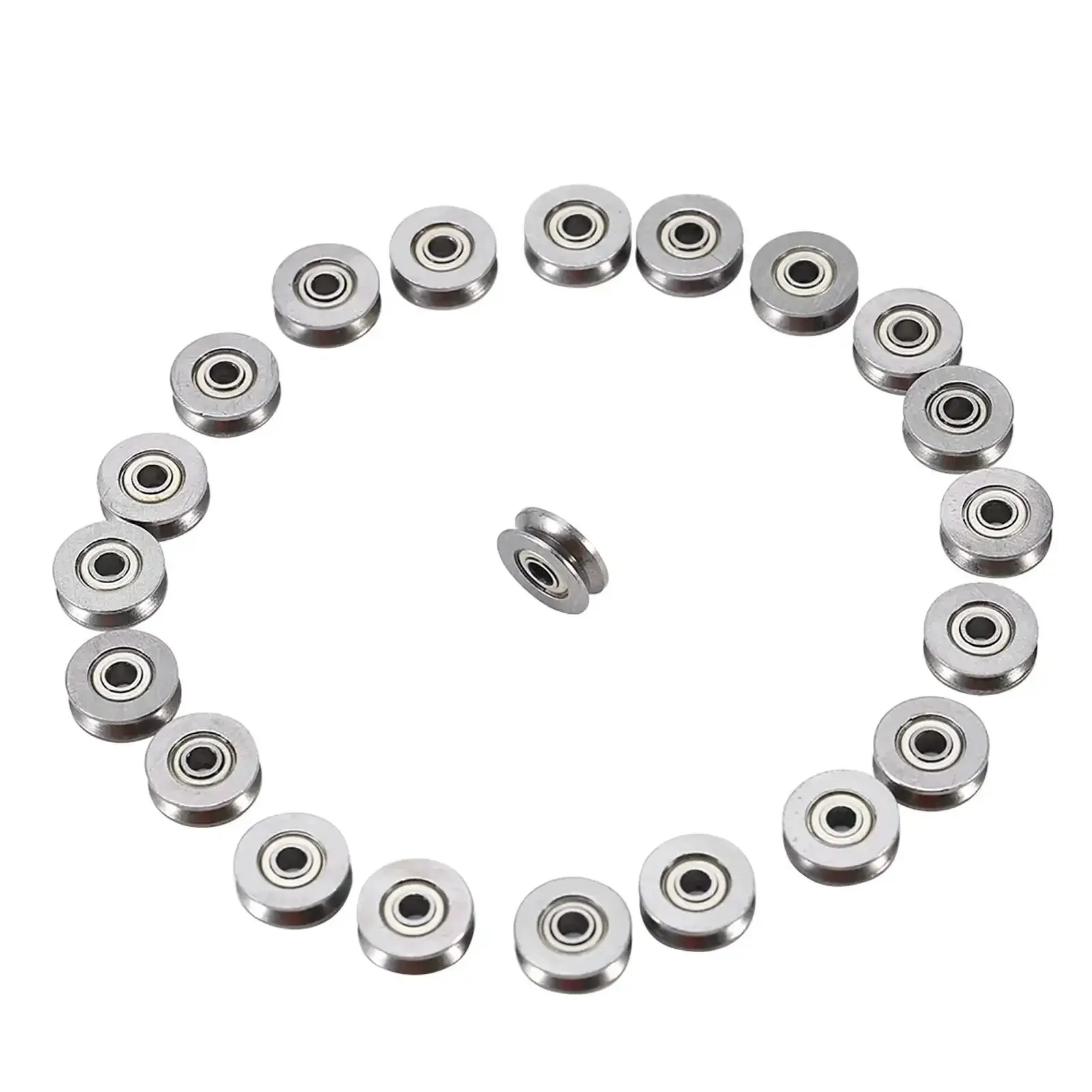 V Groove Bearings Pack Of 20 V623ZZ Guide Pulleys 3x12x4mm Miniature Carbon Steel Bearings For Rail Track Linear Motion System Gear Up For Smooth Sealed Double Shielded Operation - Image 5