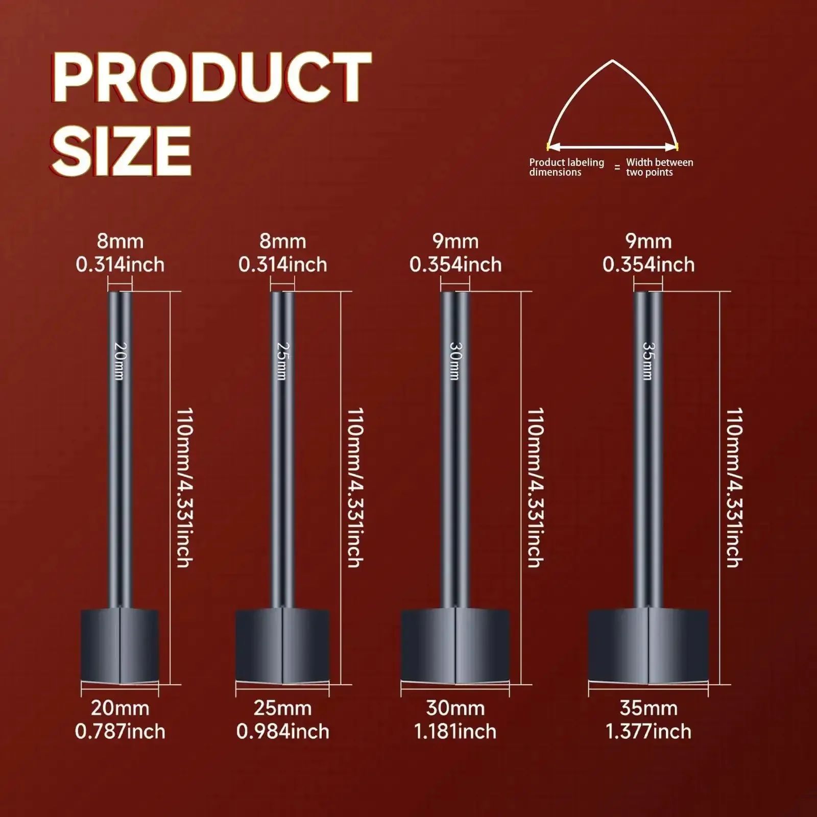 V Shape Leather Cutter Punch Set Four Size Leather Punch Kit With 20mm 25mm 30mm 35mm Holes For Belts Wallets Bags And Watch Straps DIY Leatherworking Tool In Durable Stainless Steel Pro Grade Quality - Image 9