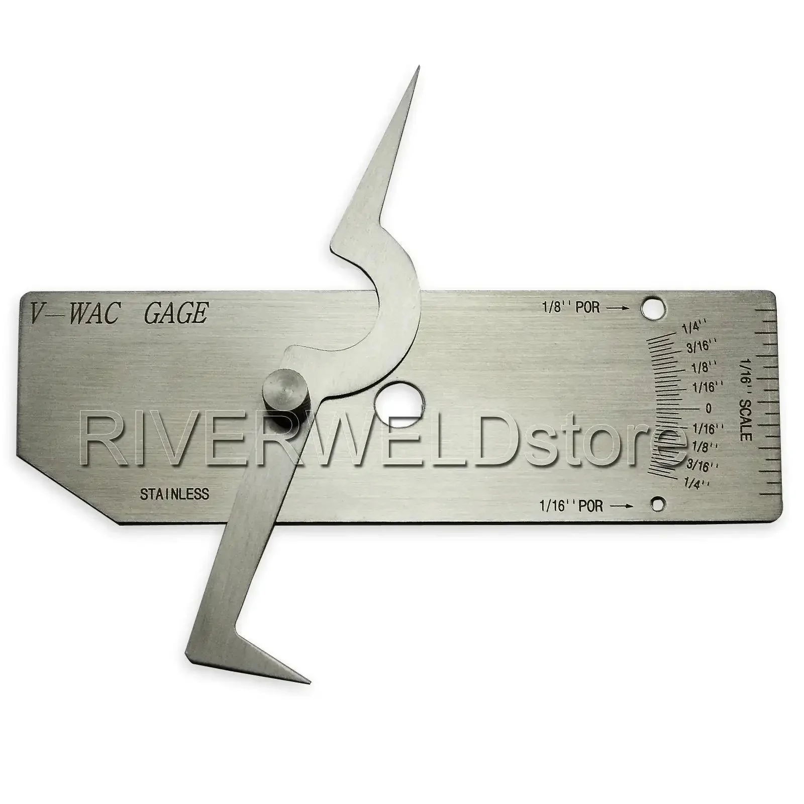 V-WAC Single Weld Gage For Fast Weld Inspections, Checks Undercuts And Pits, Crown Height And Porosity, Inch Markings Only, Stainless Steel Tool, Undercuts And Pits To One Quarter Inch And Crowns To One Quarter Inch By One Sixty Fourth Inch Increments - Image 5