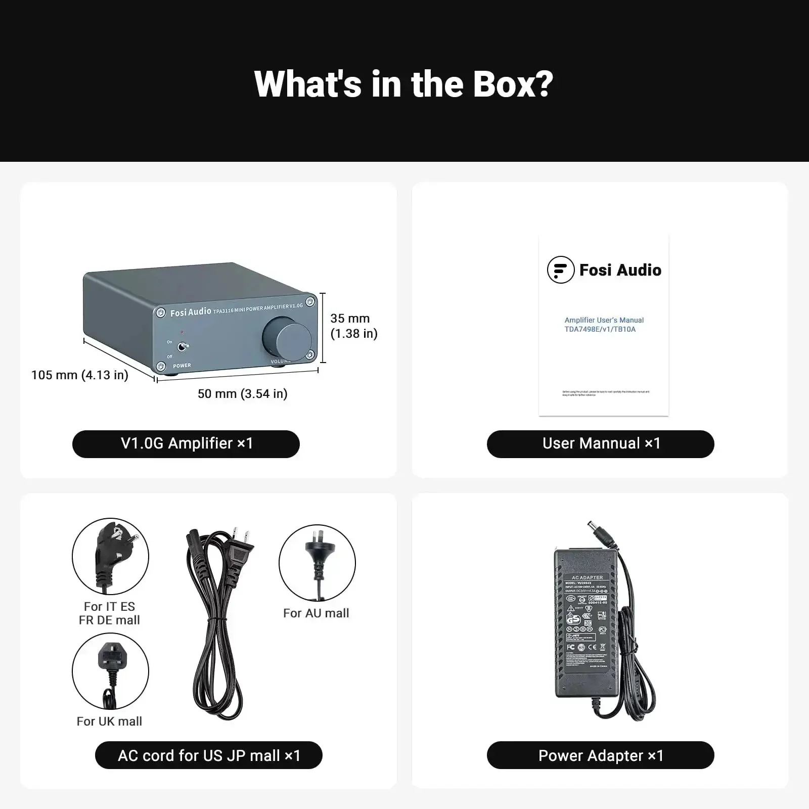 V1.0G 2 Channel Class D Mini Stereo Amplifier for Home Speakers with 50W per Channel Digital TPA3116 Chipset Beefy Power Stage Compact Desktop or Shelf Mounted Power Supply Included Ideal HiFi Home Theater and Studio Use - Image 2