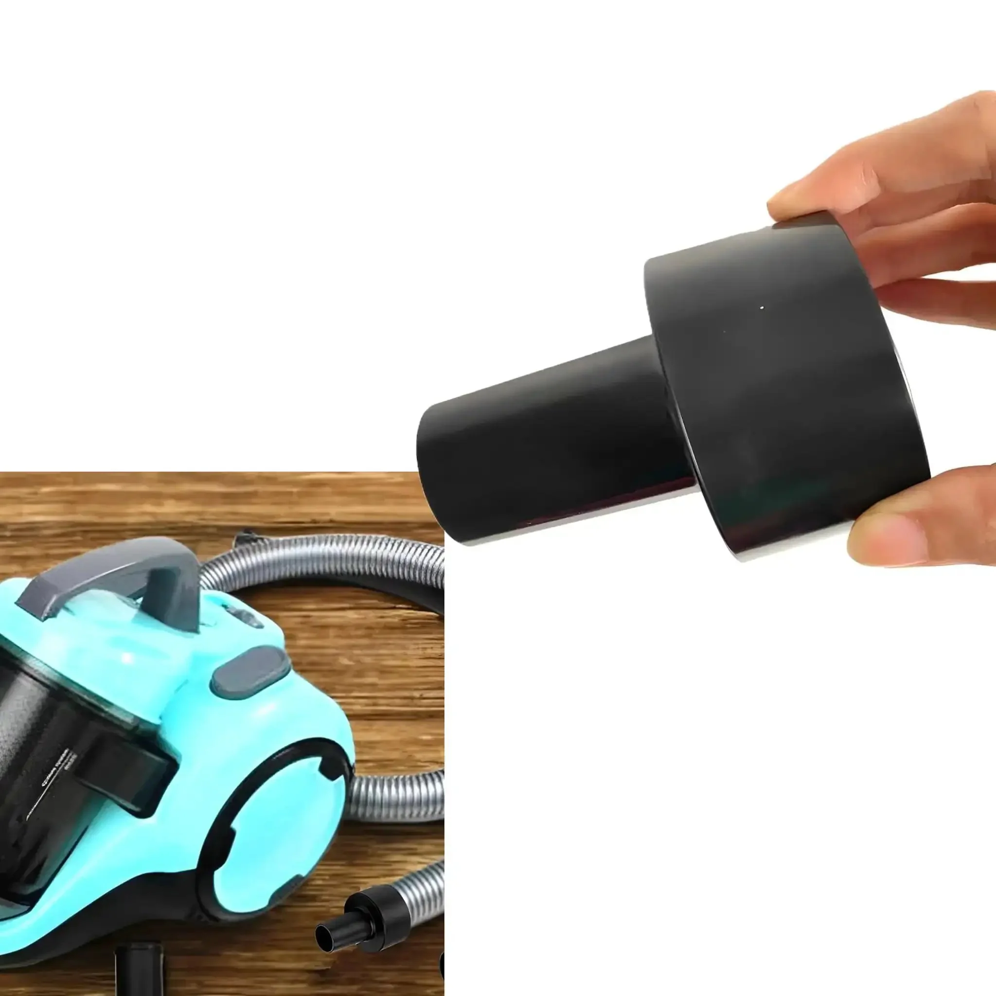 Vacuum Hose Adapter Two And A Half Inch To One And A Quarter Inch For Shop Vacuums Wet And Dry Black Converts Small Attachments To Large Hose Heavy Duty Vacuum Cleaner Attachment - Image 3