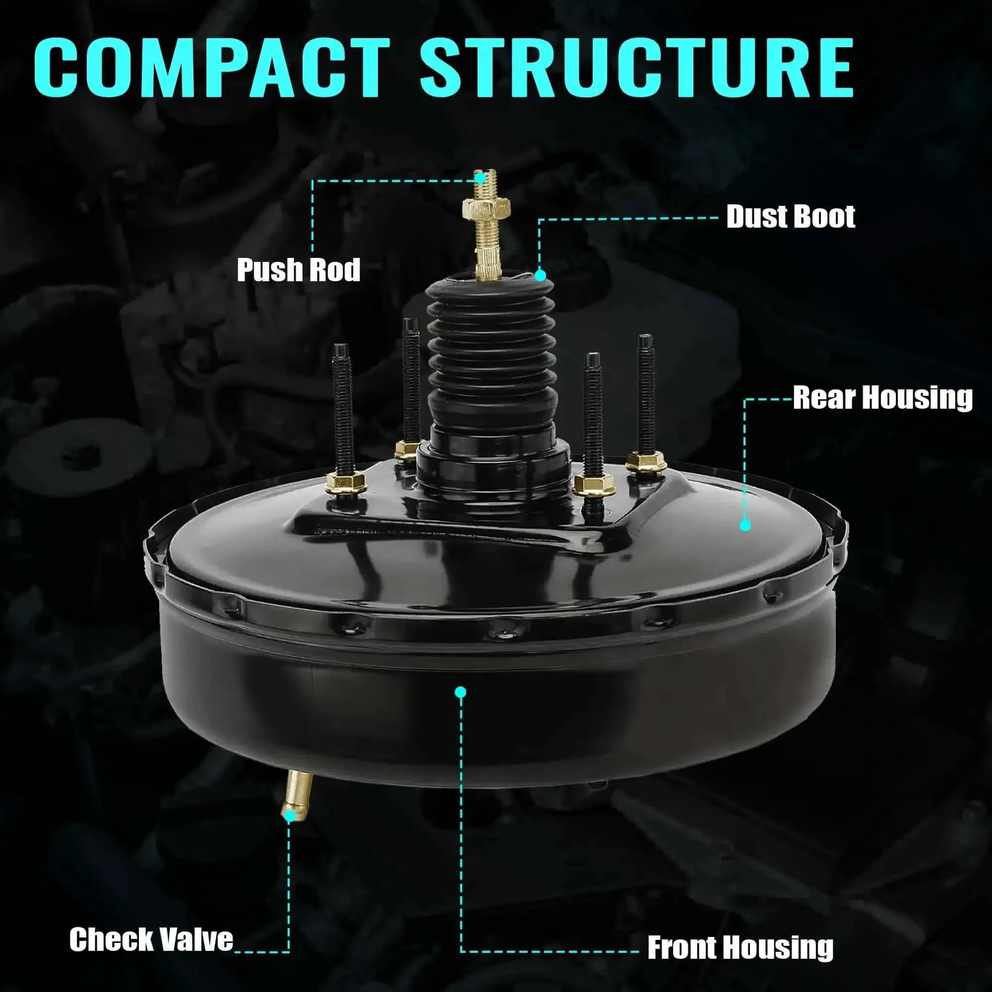 Vacuum Power Brake Booster 54-74400 For Ford F250 F350 Trucks 1987 1997 Without Master Cylinder Heavy Duty Upgrade Fit For Ford Pickup With Easy Install - Image 4