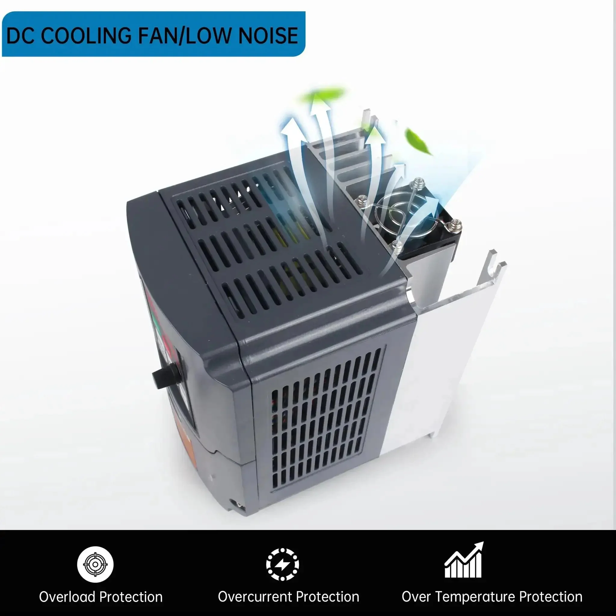 Variable Frequency Drive 220V 3KW 4HP Inverter For CNC Spindle Motor Speed Control With 3 Phase Output 0 To 400Hz And 1 Or 3 Phase Input RS485 Cable Included For Water Cooled And Air Cooled Spindles - Image 7
