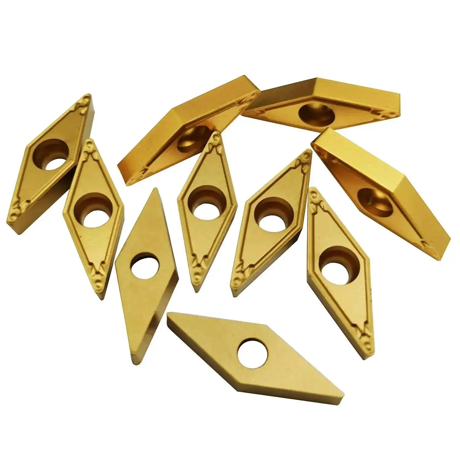 VBMT332 VBMT160408 HQ US735 CNC Lathe Indexable Carbide Turning Insert Cutting Blade For VBMT Tool Holder Multilayer Coated 3/16 Inch Thick 1/32 Inch Radius High Speed Roughing For Steel Cast Iron - Image 3