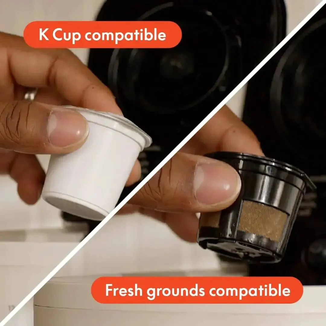 VersaBrew Two In One Coffee Maker With K Cup Compatibility Delivers 8 Oz, 10 Oz, Or 12 Oz Single Serves Or Full 12 Cup Carafe Iced Coffee Mode Your Go To Brew Buddy With Dishwasher Safe Reusable Filter And Filter Holder 60 Oz Water Tank Plum Finish - Image 6