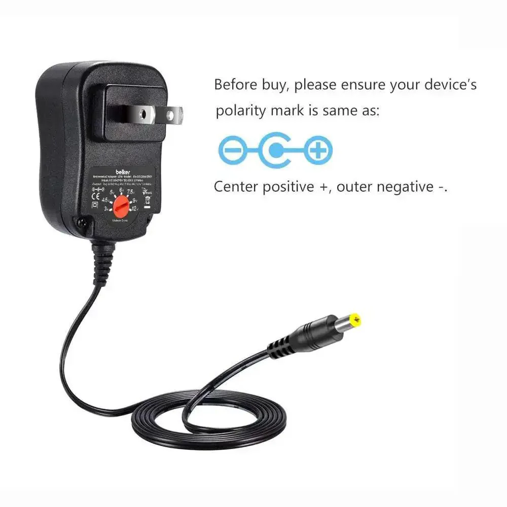 Versatile 12W Universal ACDC Power Adapter With Eight Tip Sizes, Adjustable 3V To 12V DC Output, 1000mA Max, For Your Everyday Gadgets, Micro USB Port, Wide 100 To 240V Input - Image 5