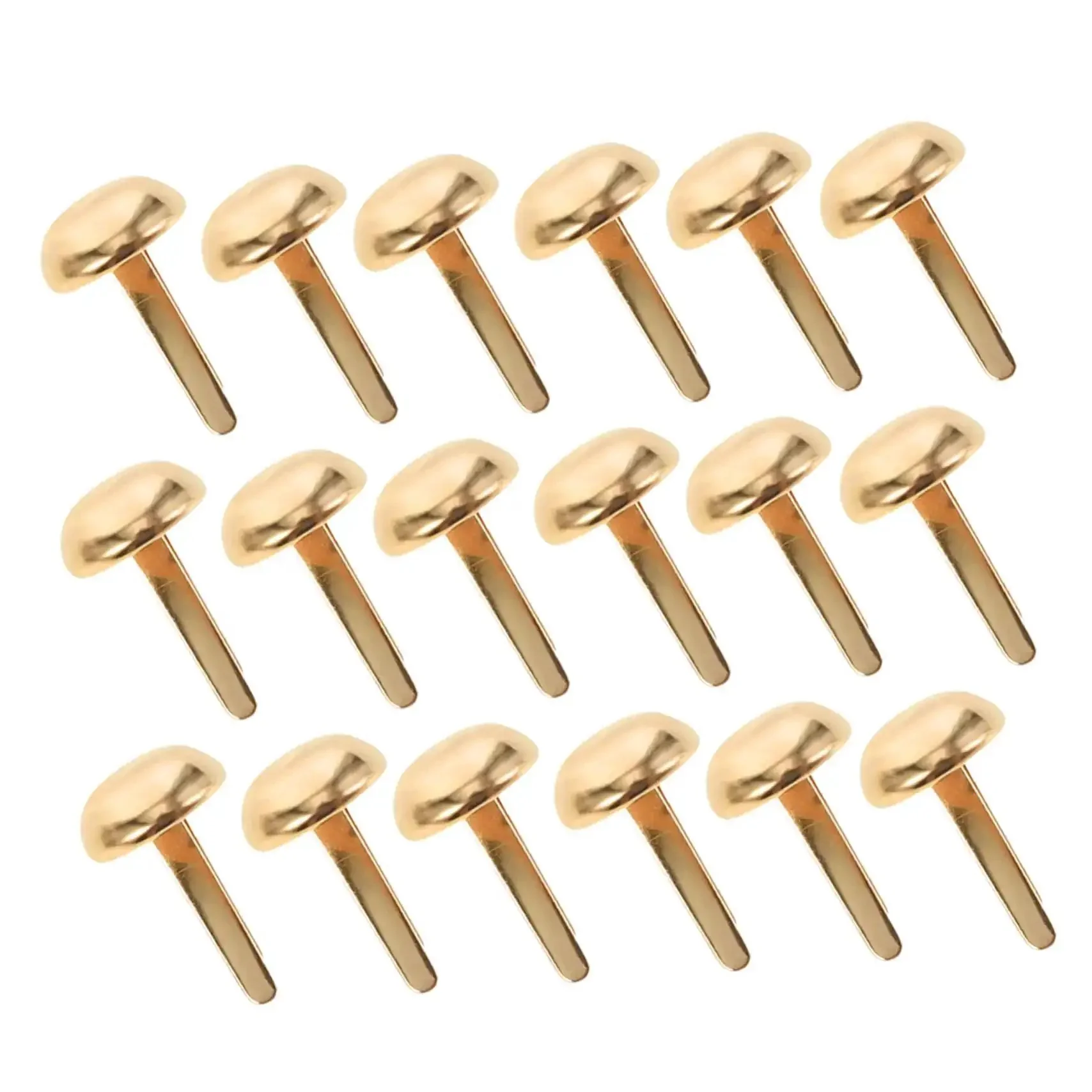 Versatile Craft Kit 100 Pcs Round Mushroom Brads And Mini Paper Fasteners For DIY Projects And Craft Work Easy To Use Metal Brad Fasteners For Card Making Scrapbooking And Gift Wrapping