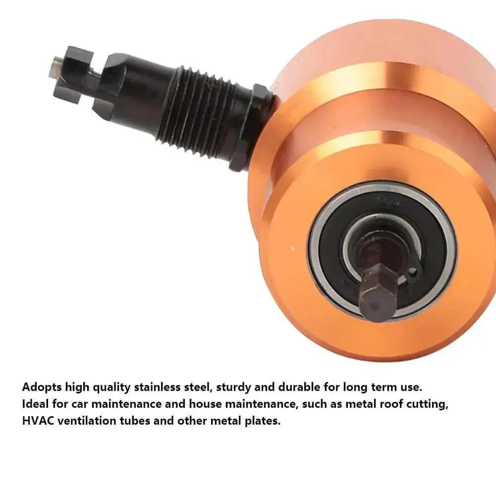 Versatile Nibbler Drill Attachment For Sheet Metal Cutting 360 Degree Double Head Cutter For DIY Car Repair And Home Projects No Burrs Lightweight And Easy To Use Delivers Precise Cutting And Time Saving Pro Grade Metal Fabrication - Image 4