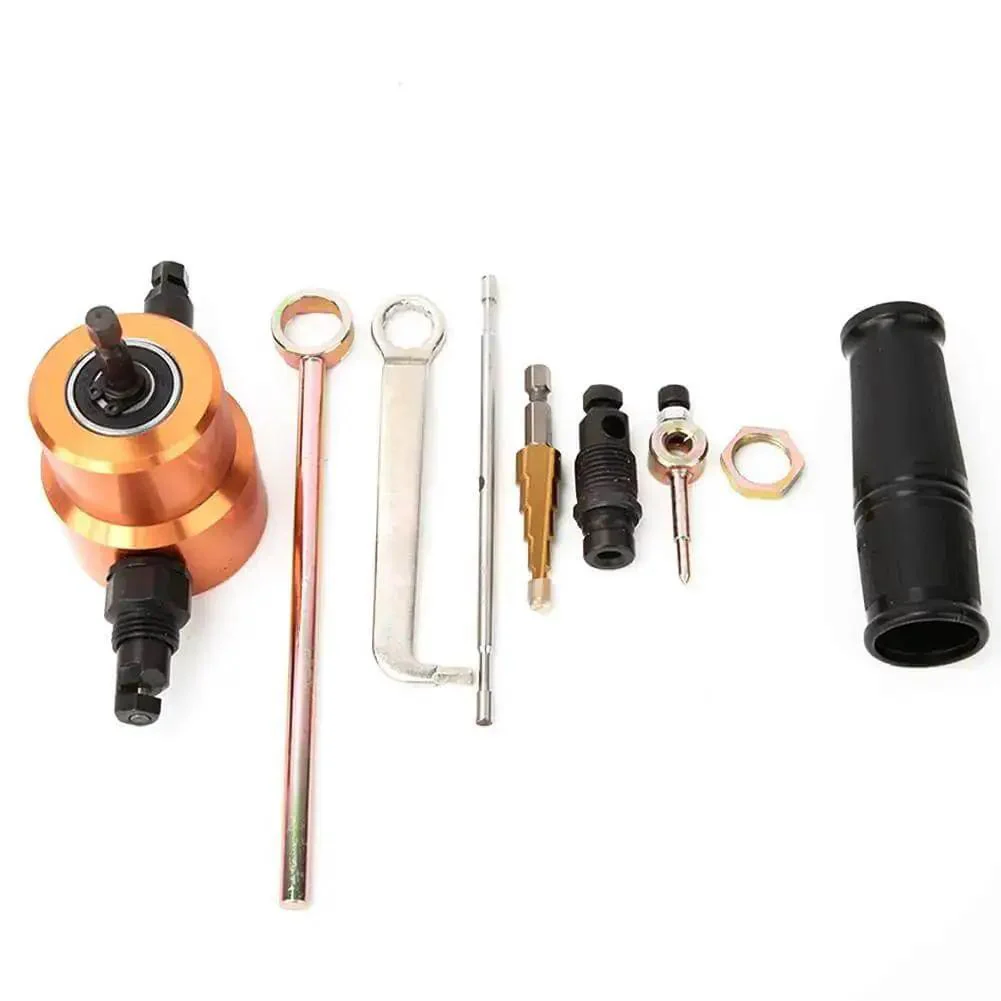 Versatile Nibbler Drill Attachment For Sheet Metal Cutting 360 Degree Double Head Cutter For DIY Car Repair And Home Projects No Burrs Lightweight And Easy To Use Delivers Precise Cutting And Time Saving Pro Grade Metal Fabrication - Image 9