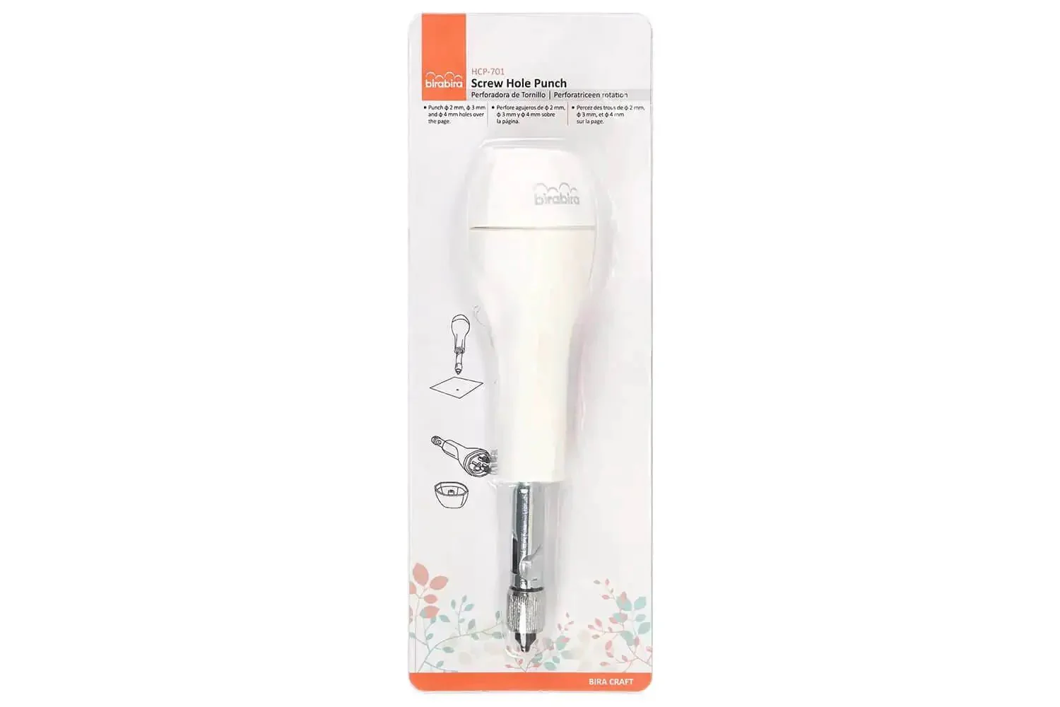 Versatile Screw Punch With 2Mm, 3Mm And 4Mm Tips For Circular Paper Holes Anywhere, Oversized Soft Grip Handle Makes Punching Paper And Scrapbooking A Breeze - Image 3