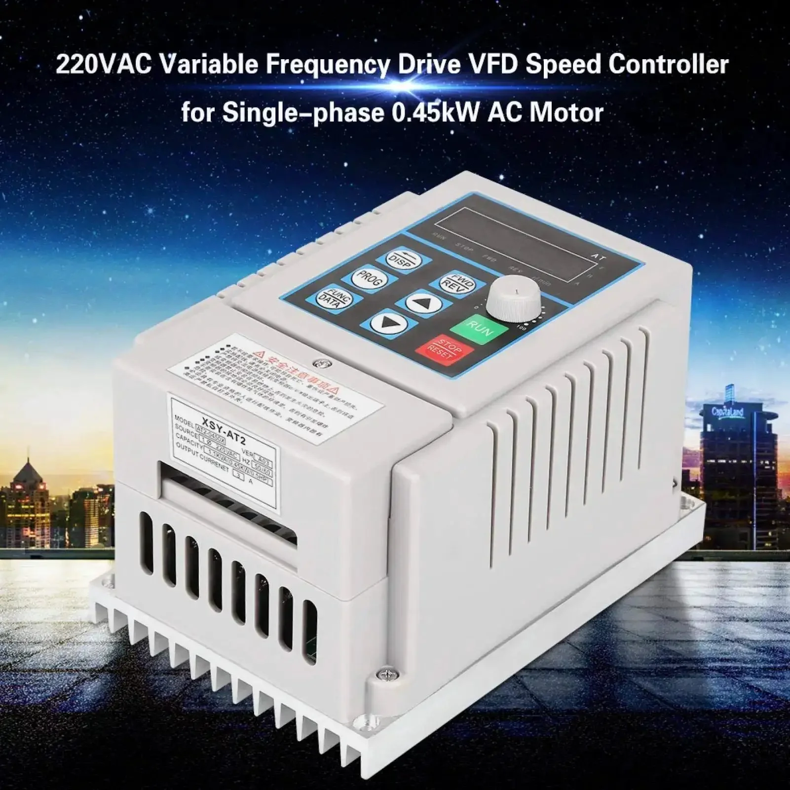 Versatile Variable Frequency Drive For 0.45KW Single Phase Motors 220V 2.5A VFD Speed Controller Plug And Play Ready With Wide Range And Smooth Start Rock Solid Torque Anti Trip Stability And Rugged Power Supply Tolerance For Rough Conditions - Image 5