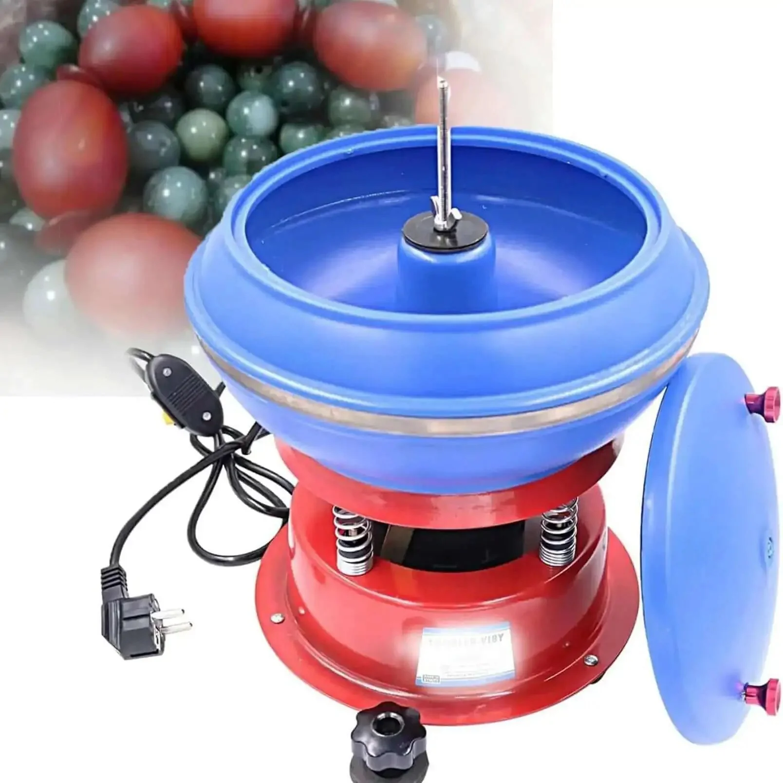 Vibration Drum Polisher Kit For Metal Parts Gemstones Jade Auto Parts And Jewelry High Frequency Tumble Polisher With Buffing Wheels Abrasives And Safe Surface Finishing For Pro Grade Shine