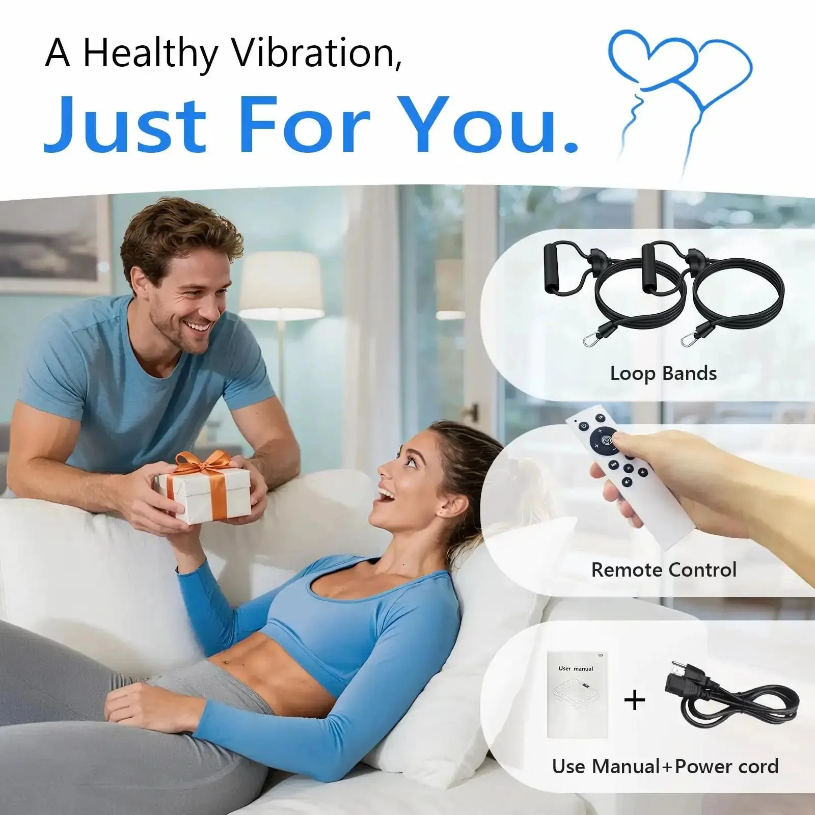 Vibration Plate Exercise Machine For Lymphatic Drainage And Weight Loss, Full Body Shake Platform With 9 Modes And 0-250 Speed Levels, 400 Lb Capacity Home Fitness Platform For Women And Men - Image 2