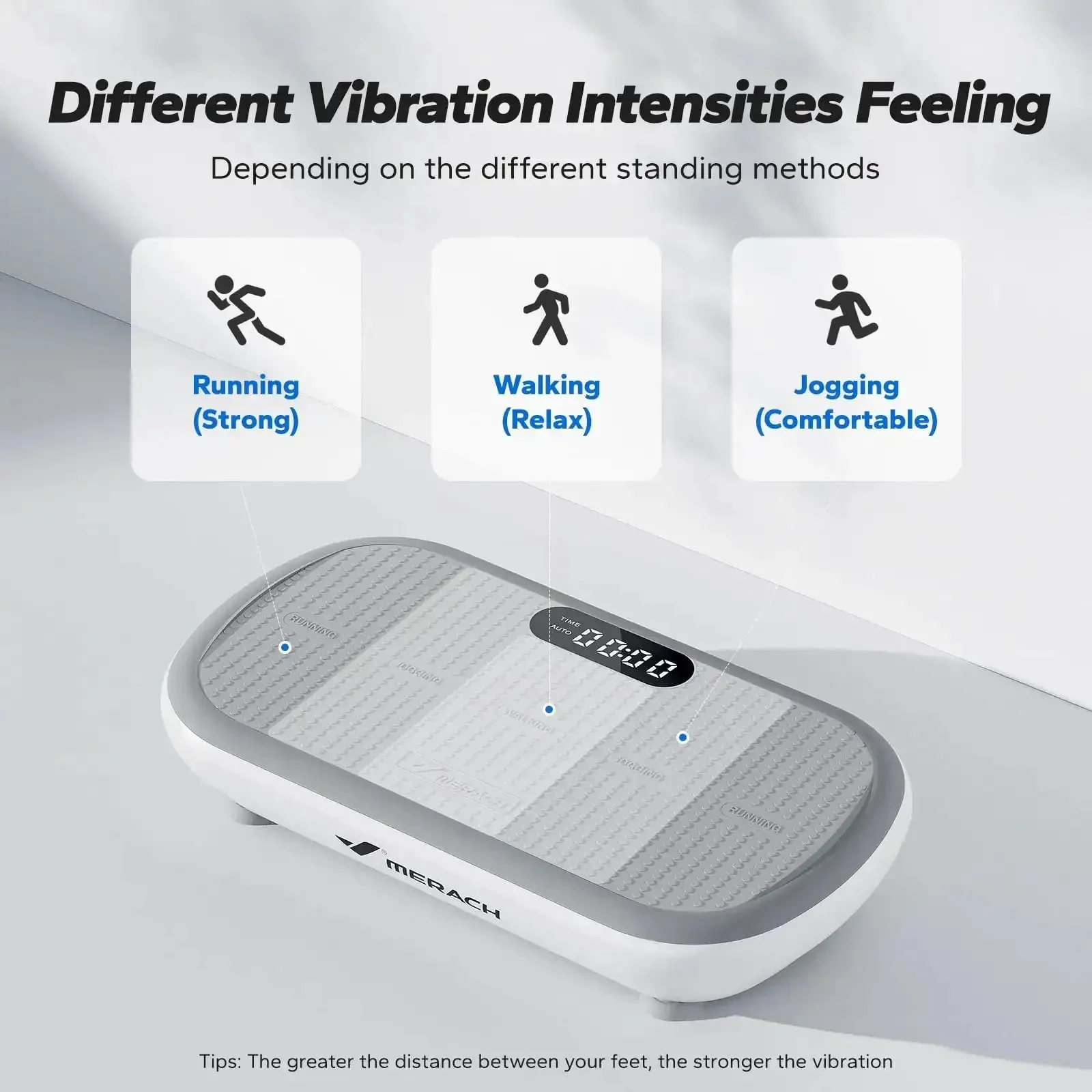 Vibration Plate Exercise Machine With Bluetooth, 440 Lbs Capacity, Silicone Pedals, Deep Fat Burn, Lymphatic Drainage, 13Mm Amplitude, Full Body Home Gym Workout For Weight Loss - Image 6
