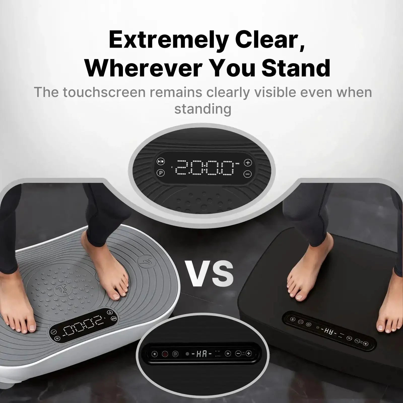 Vibration Plate Exercise Machine With LED Touchscreen, Bluetooth And Pull Cord For Full Body Home Gym Use, Boost Fat Burn, Lymphatic Drainage, Muscle Activation And Easy Operation - Image 6