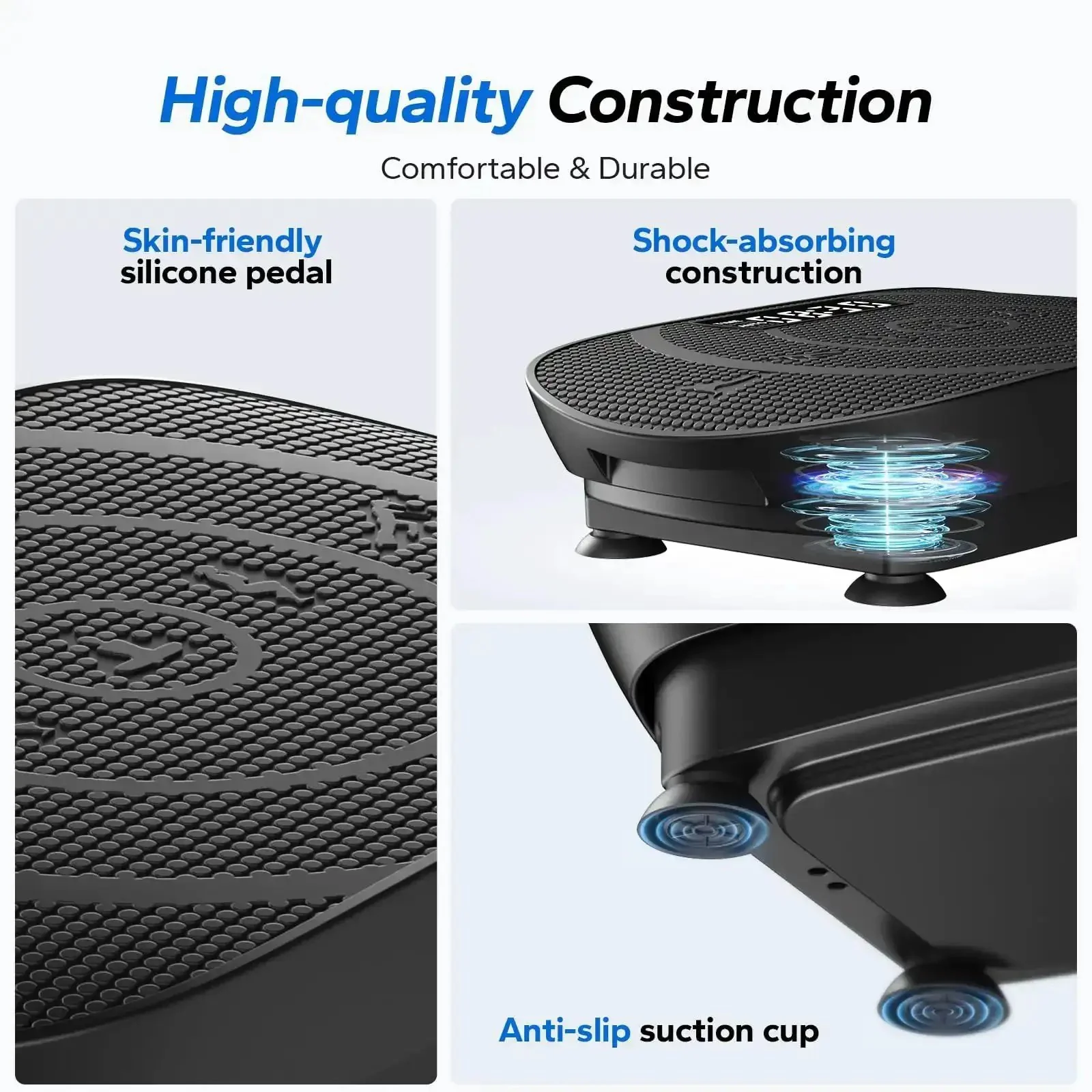 Vibration Plate Fitness Machine For Total Body Workout At Home With Auto Mode, Bluetooth Connect, Silicone Pedals, Easy Manual Speed Levels, Women Friendly Home Gym Platform With Smart Sensing And Preset Modes - Image 4
