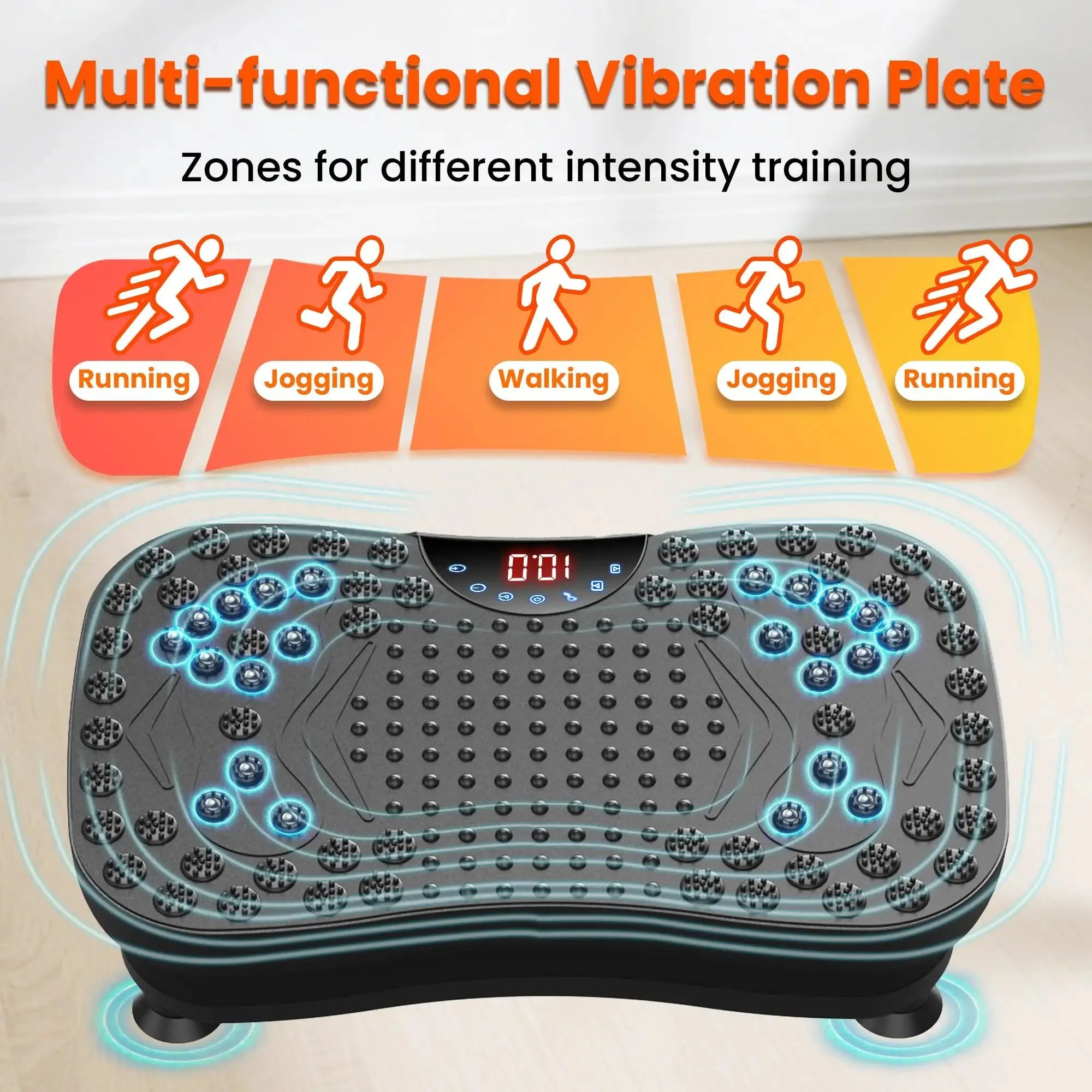 Vibration Plate Fitness Platform For Full Body Workout, Home Shaker Board, Exercise Machine For Weight Loss, Fat Burner, Shaking Fitness Pad For Women And Men - Image 3