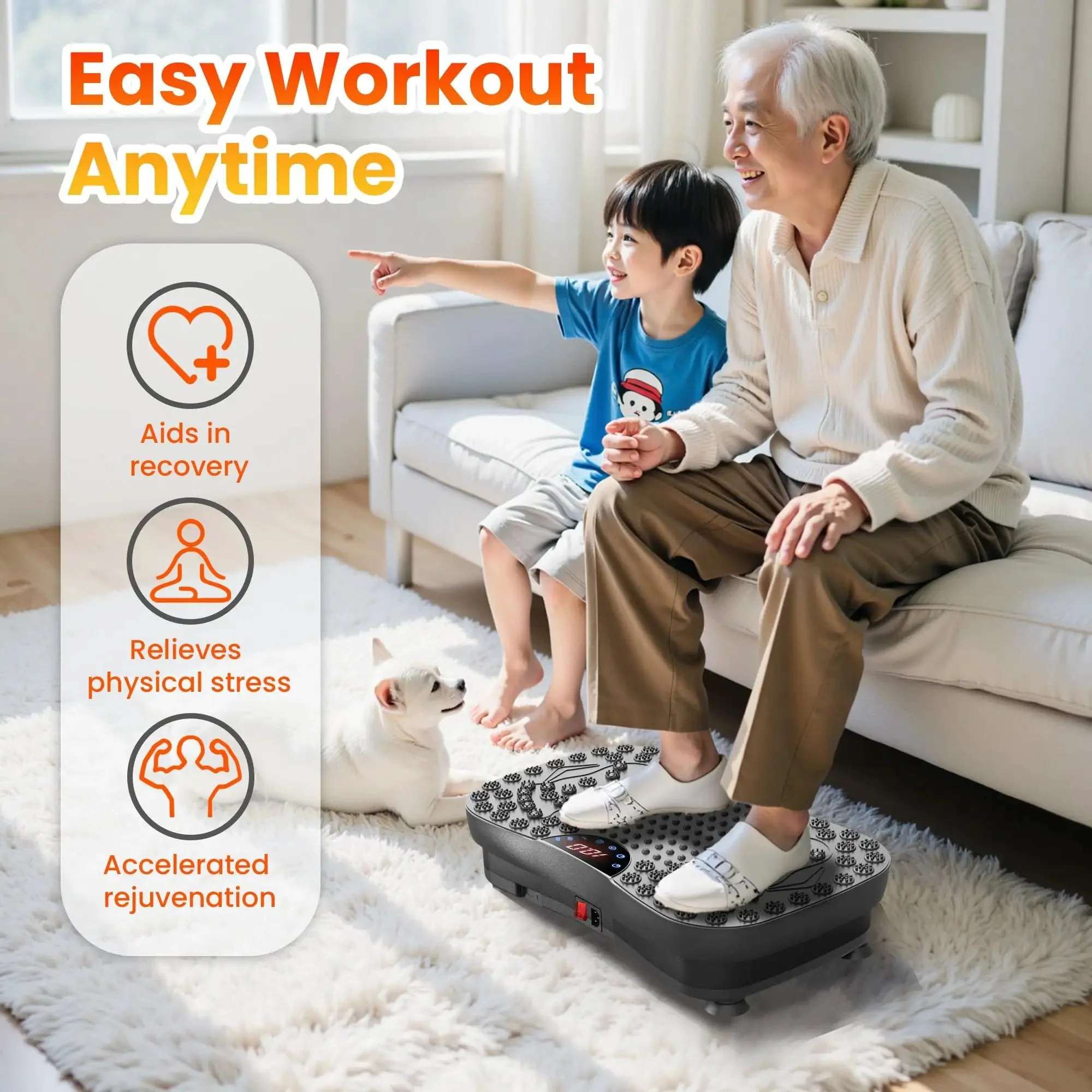 Vibration Plate Fitness Platform For Full Body Workout, Home Shaker Board, Exercise Machine For Weight Loss, Fat Burner, Shaking Fitness Pad For Women And Men - Image 4