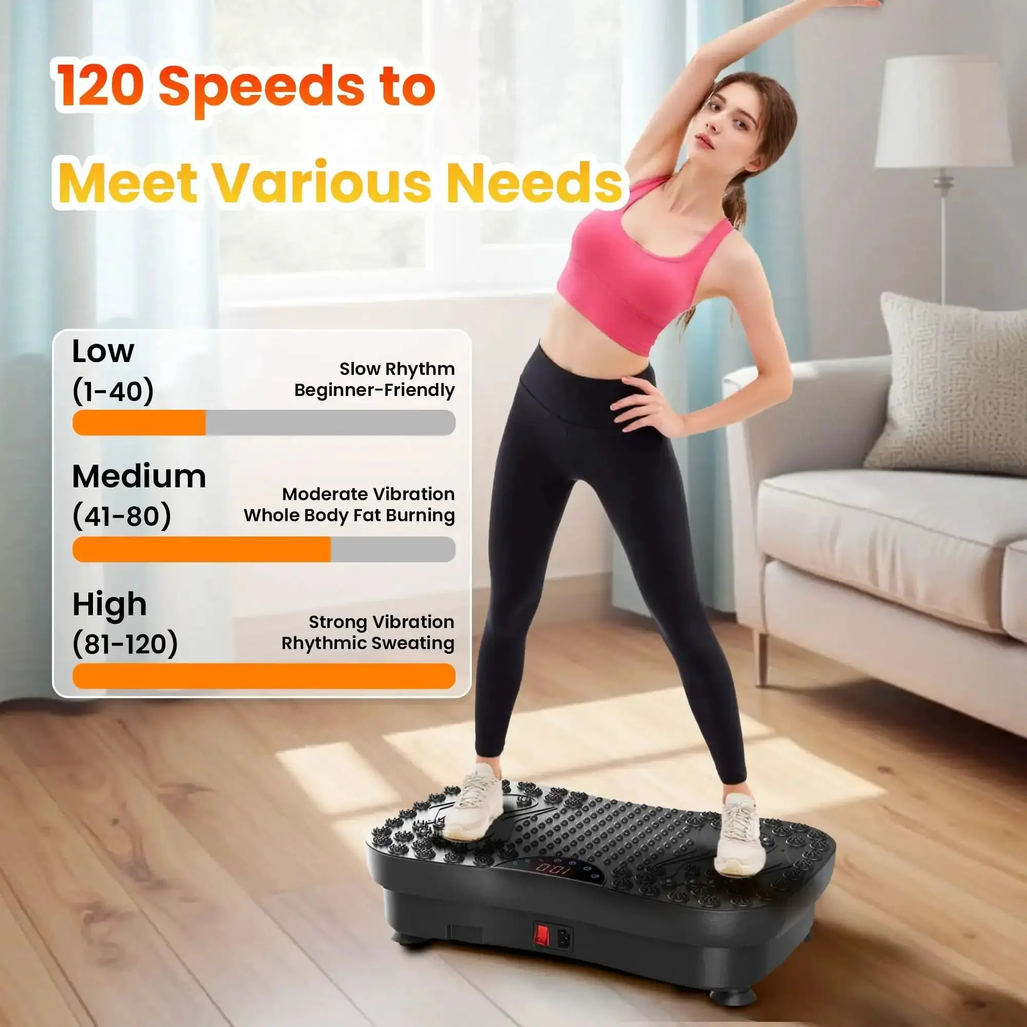 Vibration Plate Fitness Platform For Full Body Workout, Home Shaker Board, Exercise Machine For Weight Loss, Fat Burner, Shaking Fitness Pad For Women And Men - Image 7