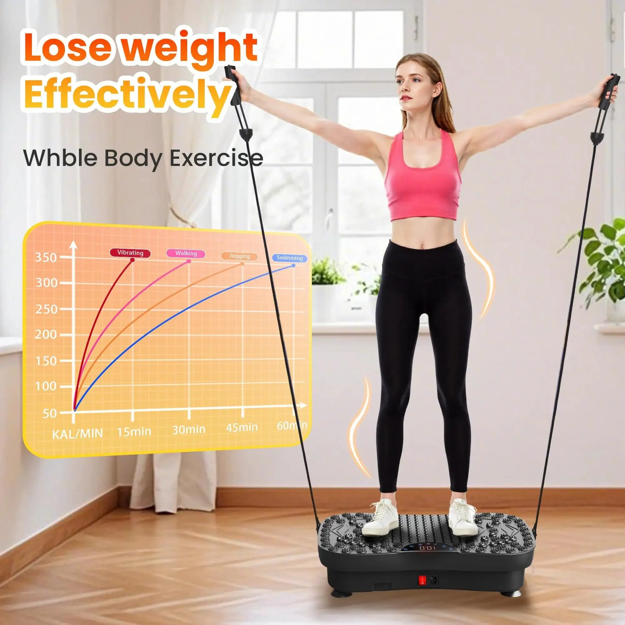 Vibration Plate Fitness Platform For Full Body Workout, Home Shaker Board, Exercise Machine For Weight Loss, Fat Burner, Shaking Fitness Pad For Women And Men - Image 8