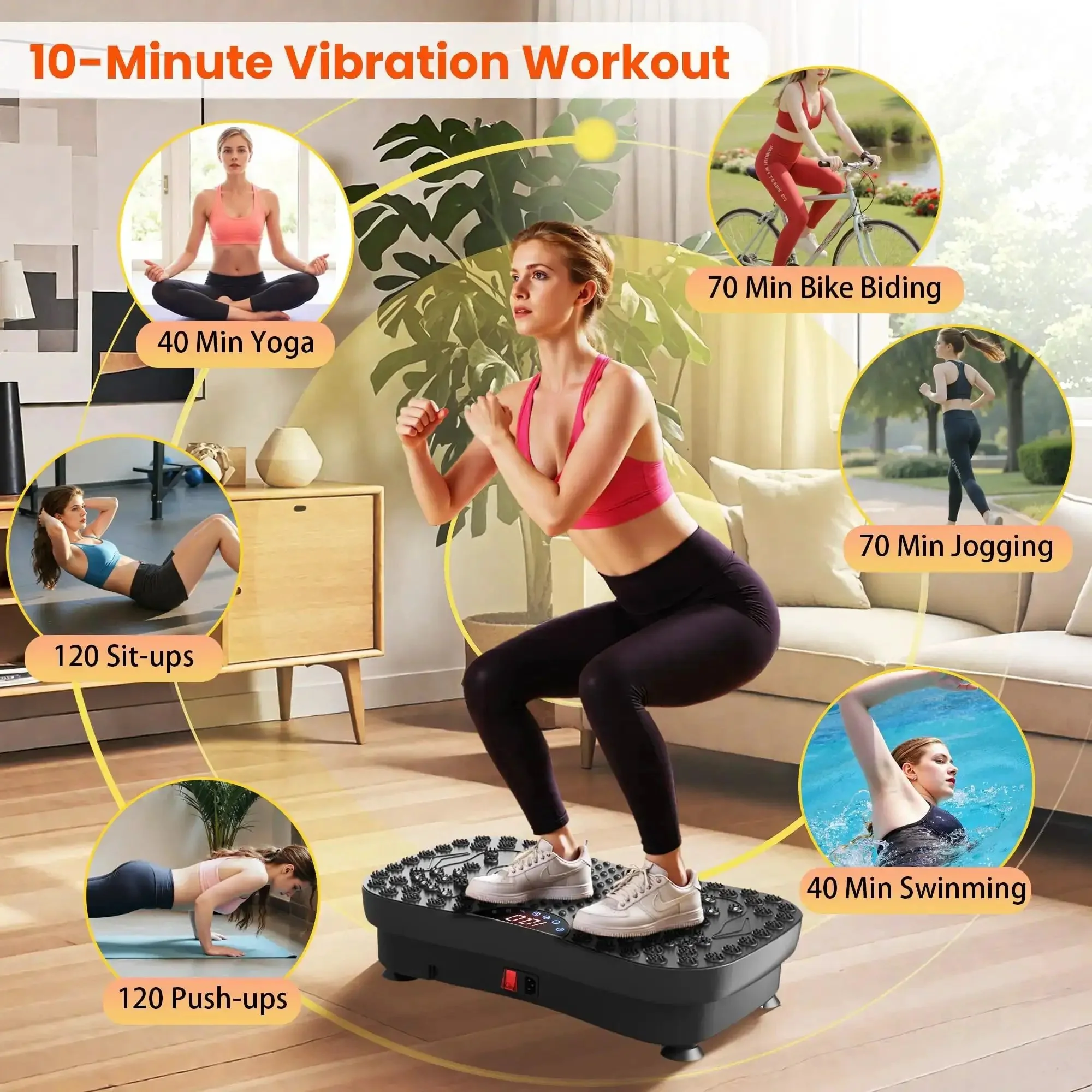 Vibration Plate Fitness Platform For Full Body Workout, Home Shaker Board, Exercise Machine For Weight Loss, Fat Burner, Shaking Fitness Pad For Women And Men - Image 9