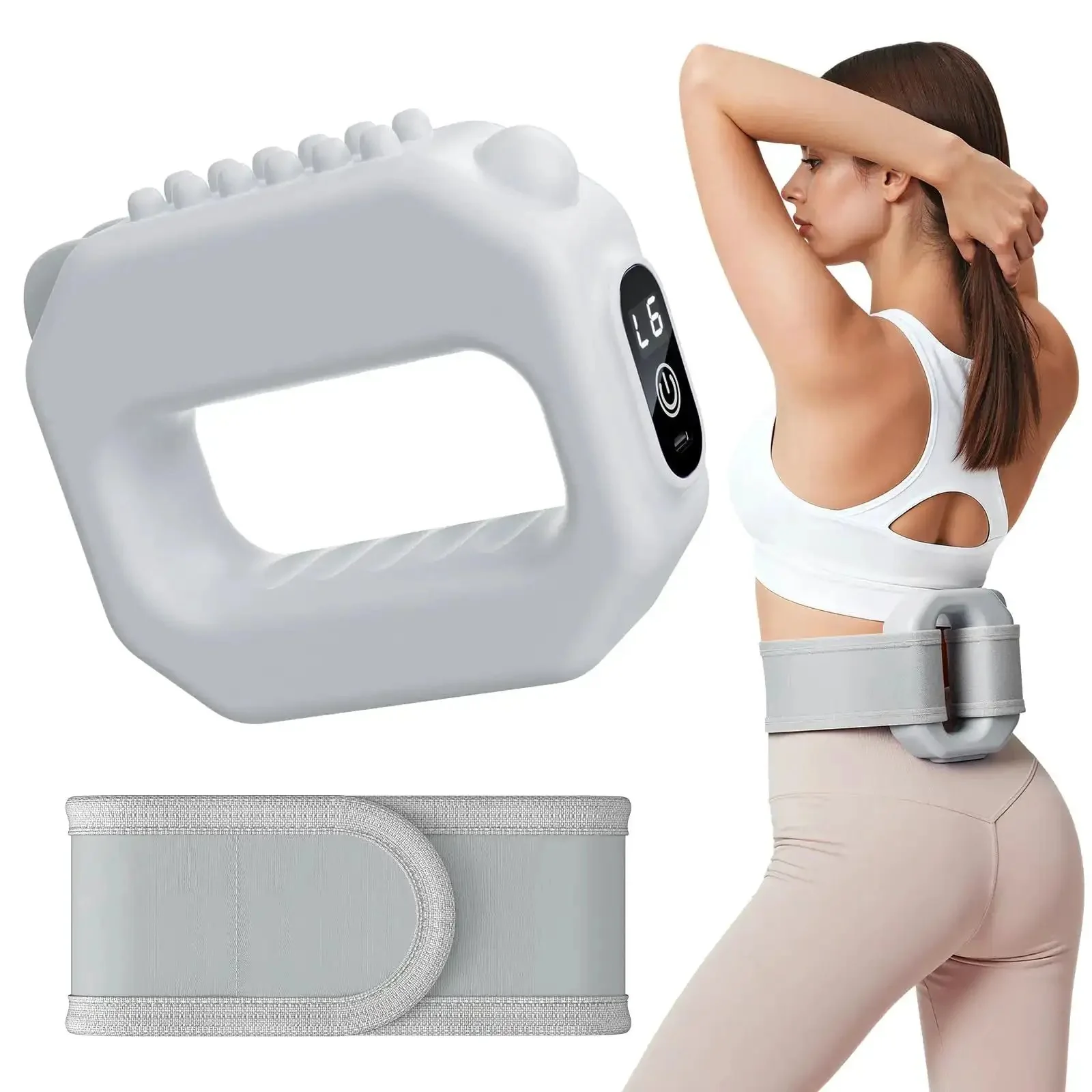 Vibration Plate For Lymphatic Drainage And Whole Body Workout For Women With Adjustable Strap 6 Level Vibration To Tone Up Abs Thighs And Arms Weight Loss Fitness Gear In Grey