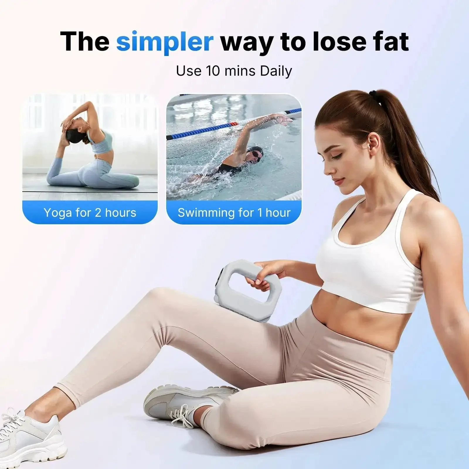 Vibration Plate For Lymphatic Drainage And Whole Body Workout For Women With Adjustable Strap 6 Level Vibration To Tone Up Abs Thighs And Arms Weight Loss Fitness Gear In Grey - Image 3