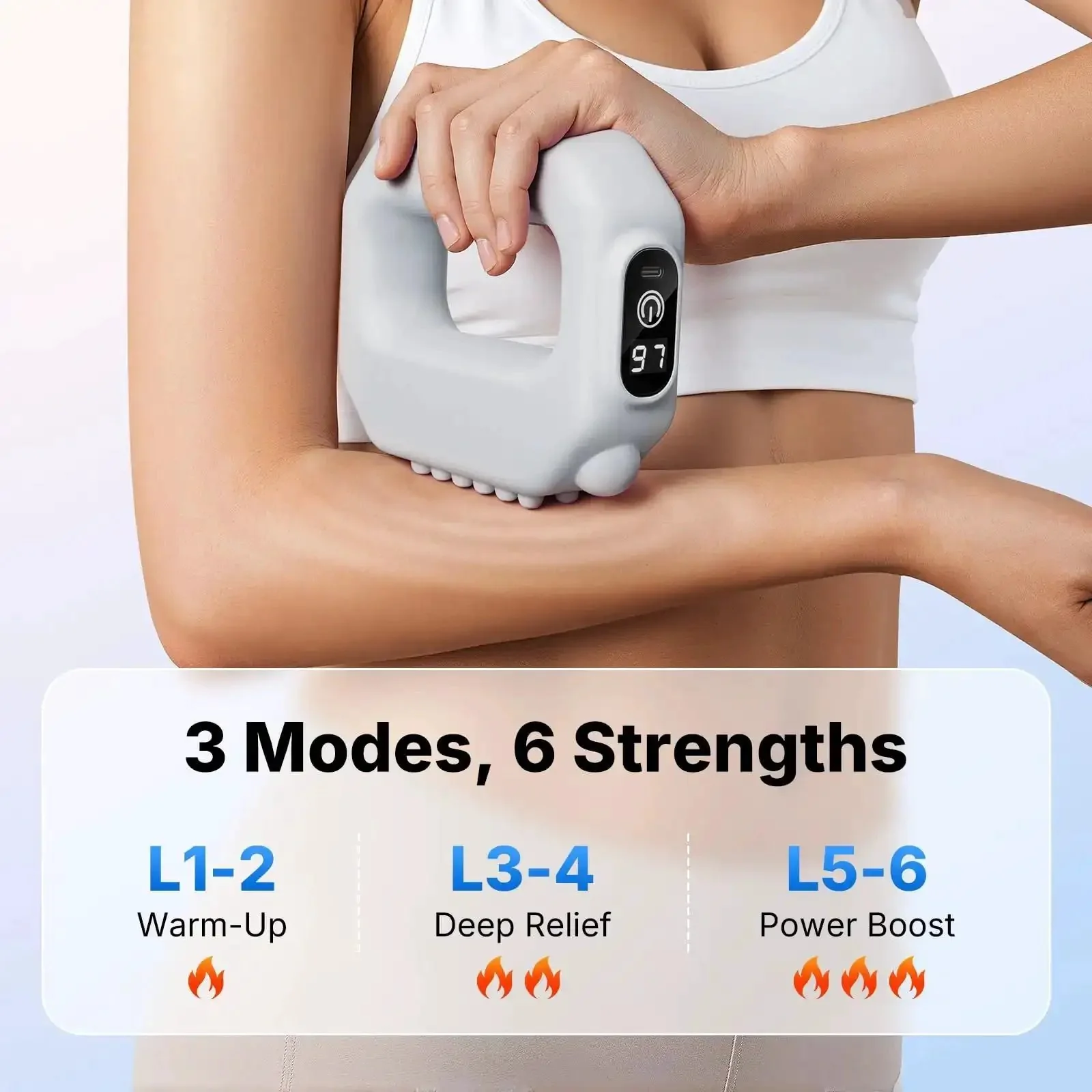 Vibration Plate For Lymphatic Drainage And Whole Body Workout For Women With Adjustable Strap 6 Level Vibration To Tone Up Abs Thighs And Arms Weight Loss Fitness Gear In Grey - Image 6