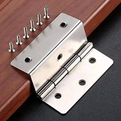 Vintage 59mm 6-Hole Three-Fold Hinges Set For Cabinets Boxes And Suitcases Durable Zinc Alloy Hardware For Jewelry Boxes And Home Decor Old-School Easy Install 10 Pack Perfect For Rustic Furniture Luggage And Wooden Creations - Image 5
