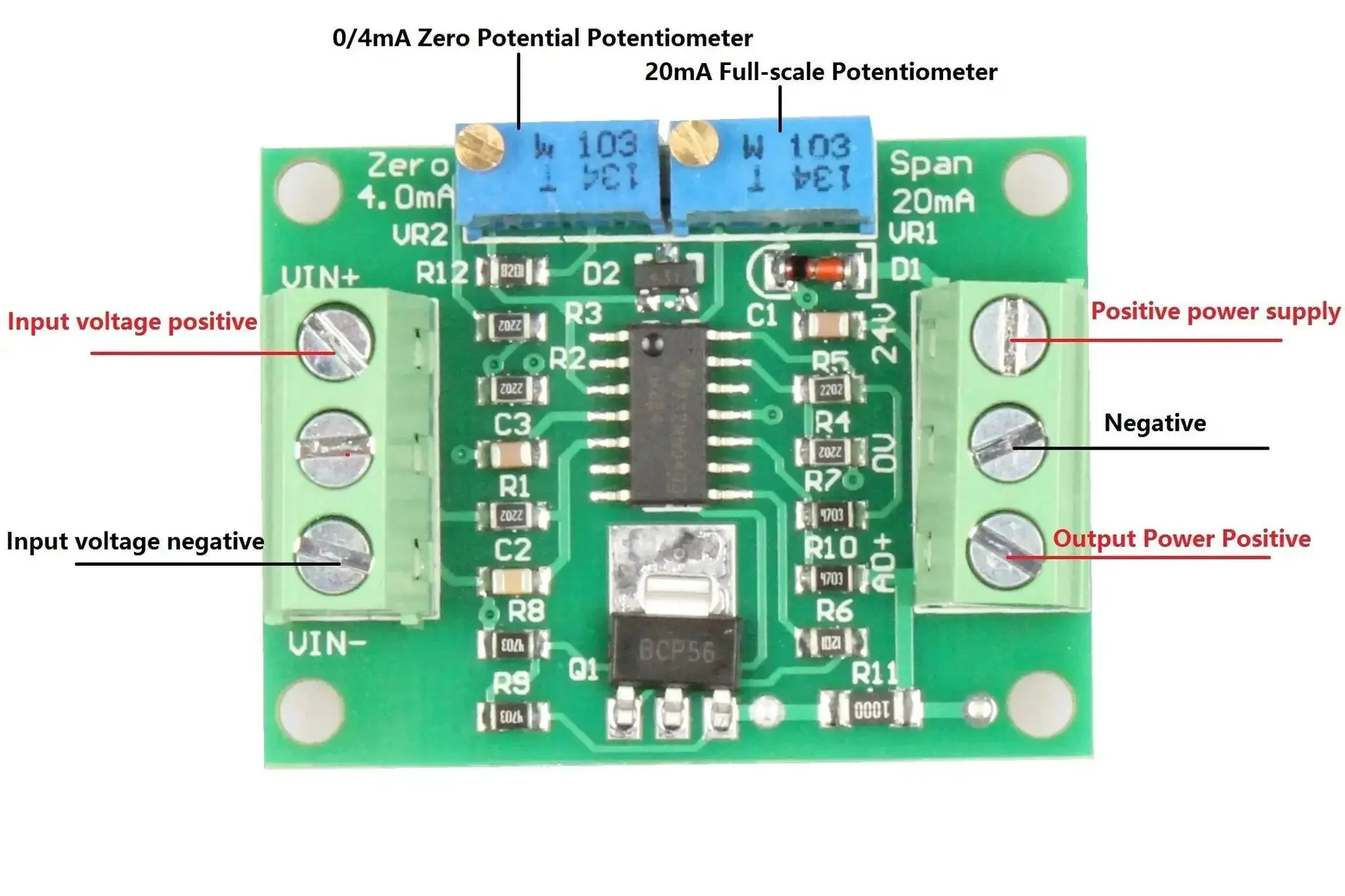 Voltage To Current Converter Module 0-10V To 4-20mA Signal Output With Adjustable Current Range No Fuss Plug And Play Setup For PLC Debugging Inverter Control Instrumentation Testing Valve Control LED Testing - Image 8