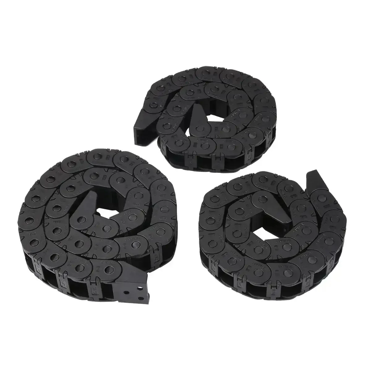 Vorn 2.4 350 3D Printer Cable Chain Set Open Tank Drag Chains, 2 Pieces 10x11mm Style And 1 Piece 10x15mm Style, Bridge Type Wire Carrier With 3-Hole Mount Pattern, Black PA66 Nylon, Detachable No Fuss And Adjustable For Low Noise Operation - Image 3