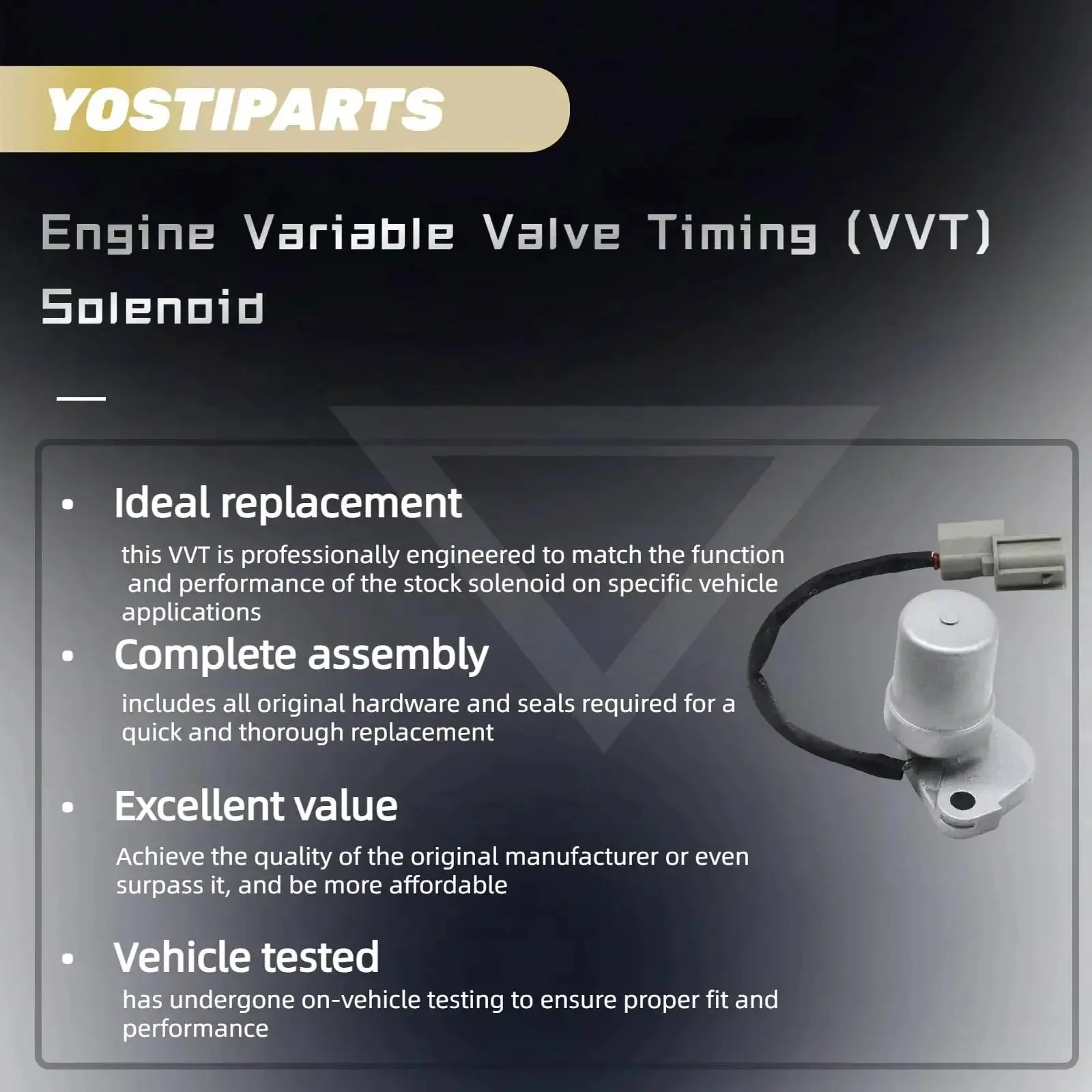 VVT Solenoid Replacement For Acura CL MDX RL TL Accord Odyssey Pilot Ridgeline 3L Direct Drop-In Fit 2000-2008 Models 12582258 36171P8EA01 TS1156 VVS189 918-082 Camshaft Position Actuator - Image 5