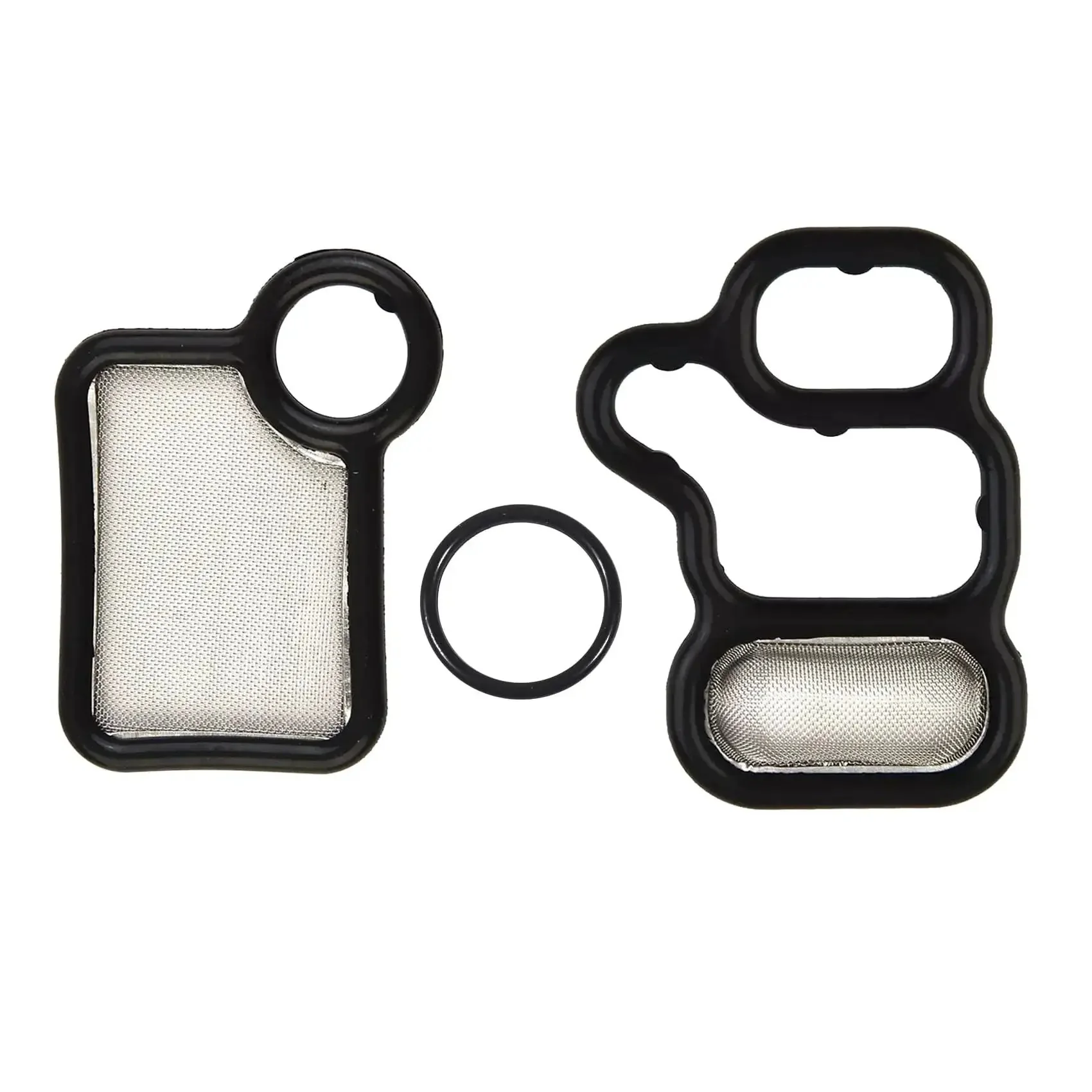 VVT VTEC Solenoid Gasket Kit With Valve Cover Gasket Set And Spool Valve Filter Screen, Engine Seal Replacement For Honda Civic Accord CR-V, 15845-RAA-A01 15815-RAA-A02, Durable Oil Resistant OEM Grade Upgrade