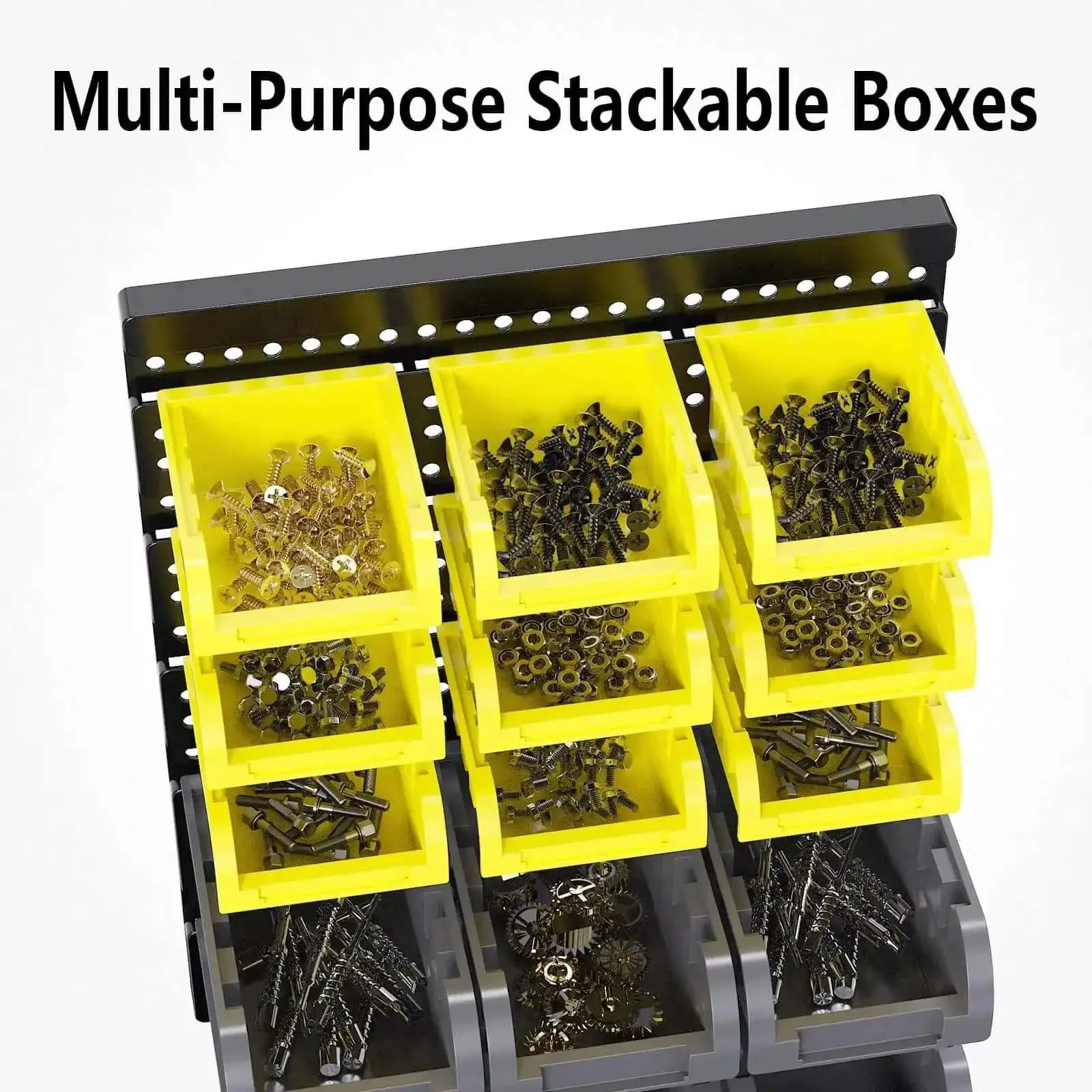 Wall Mount 30 Piece Bin Set For Nuts Bolts Screws Nails And Small Hardware Removable Adjustable Pro Grade Organizer Rack For Garage Workshop Pegboard And Tool Areas - Image 4