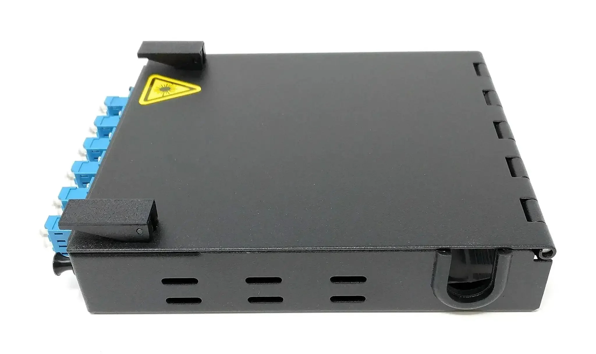 Wall Mount Fiber Enclosure With Splicing Module And Loaded Six Port LC UPC Singlemode Duplex LGX Panel For Cabinets Or Closets Space Saving Design Vertical Or Horizontal Mount Includes Quick Deployment And Cable Management Accessories - Image 4