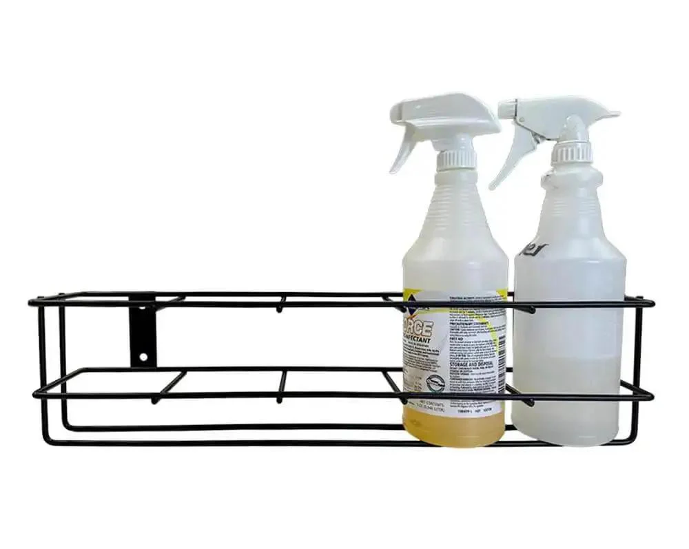 Wall Mount Spray Bottle Rack For Up To Five 32 Oz Bottles, Tough As Nails Heavy Duty Steel Holder For Cleaning, Chemicals Or Detailing Bottles, Space Saving Organizer For Garage Shop And Janitorial Use - Image 2