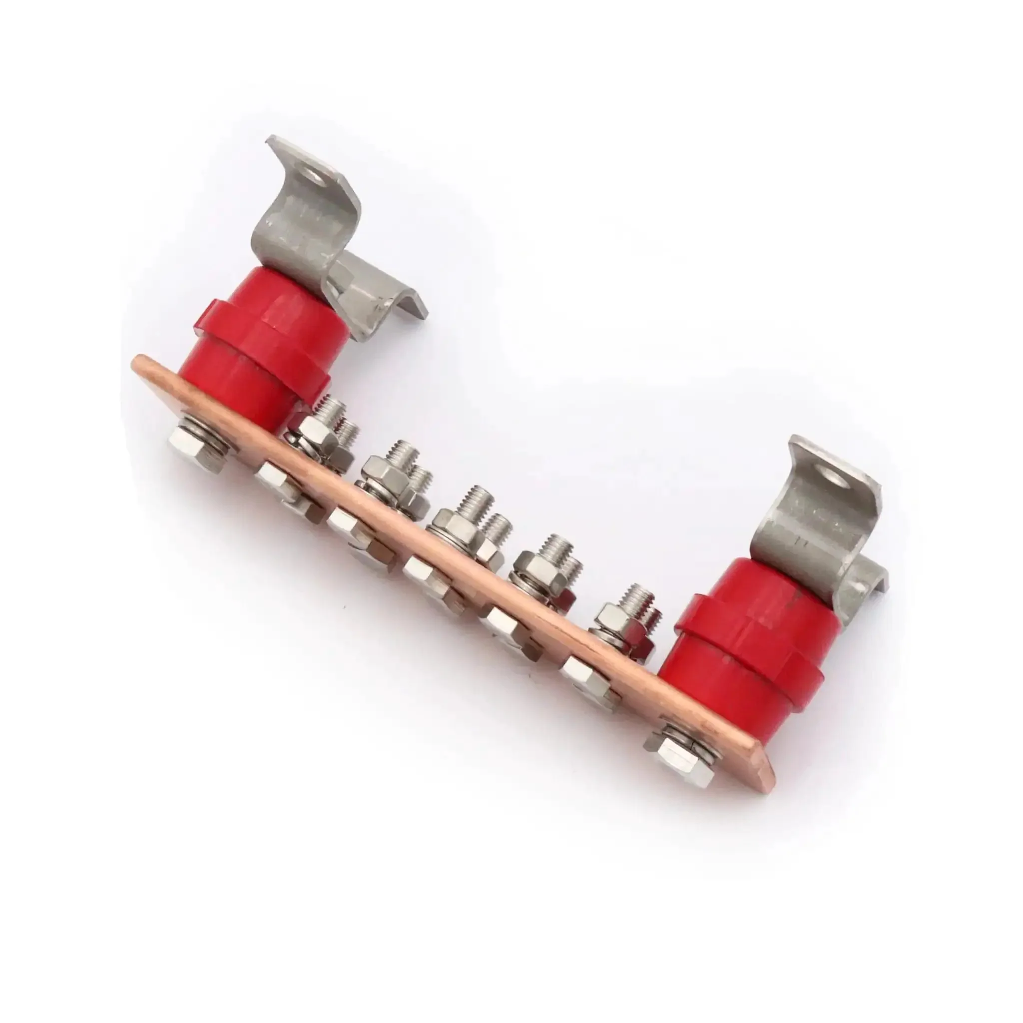 Wall Mounted Copper Ground Bar Kit With Ten Terminal Positions For Quick Multi Point Grounding, Heavy Duty Copper Busbar Measures 0.24 By 1.97 By 7.87 Inches, Preassembled Brackets And Insulators For Easy Install, Corrosion Resistant - Image 4