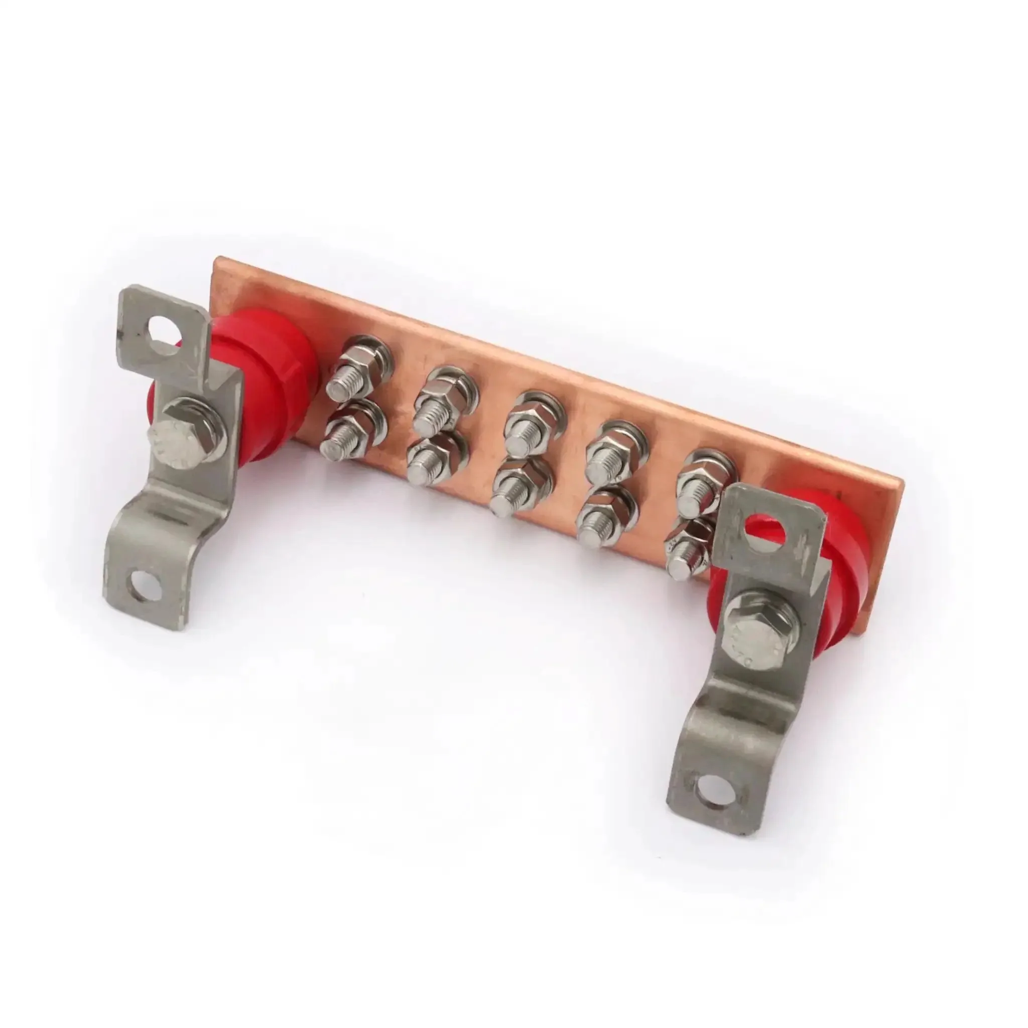 Wall Mounted Copper Ground Bar Kit With Ten Terminal Positions For Quick Multi Point Grounding, Heavy Duty Copper Busbar Measures 0.24 By 1.97 By 7.87 Inches, Preassembled Brackets And Insulators For Easy Install, Corrosion Resistant - Image 5