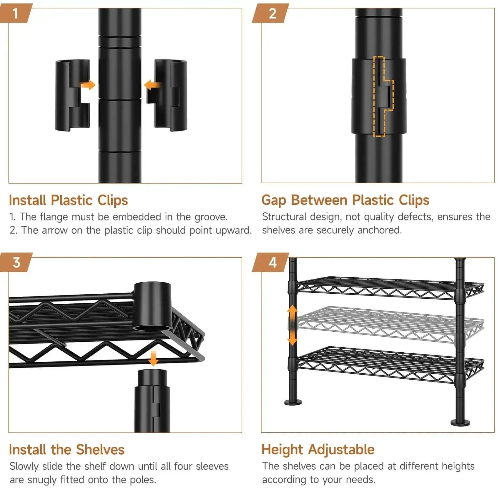 Wall Mounted Garment Rack With Four Expandable Rods And Eight Adjustable Shelves, Industrial Pipe Clothing Racks In Black Metal For Walk-In Closets, Easy Assembly With Threaded Joints, Versatile Hanging Clothes Organizer And Storage - Image 3