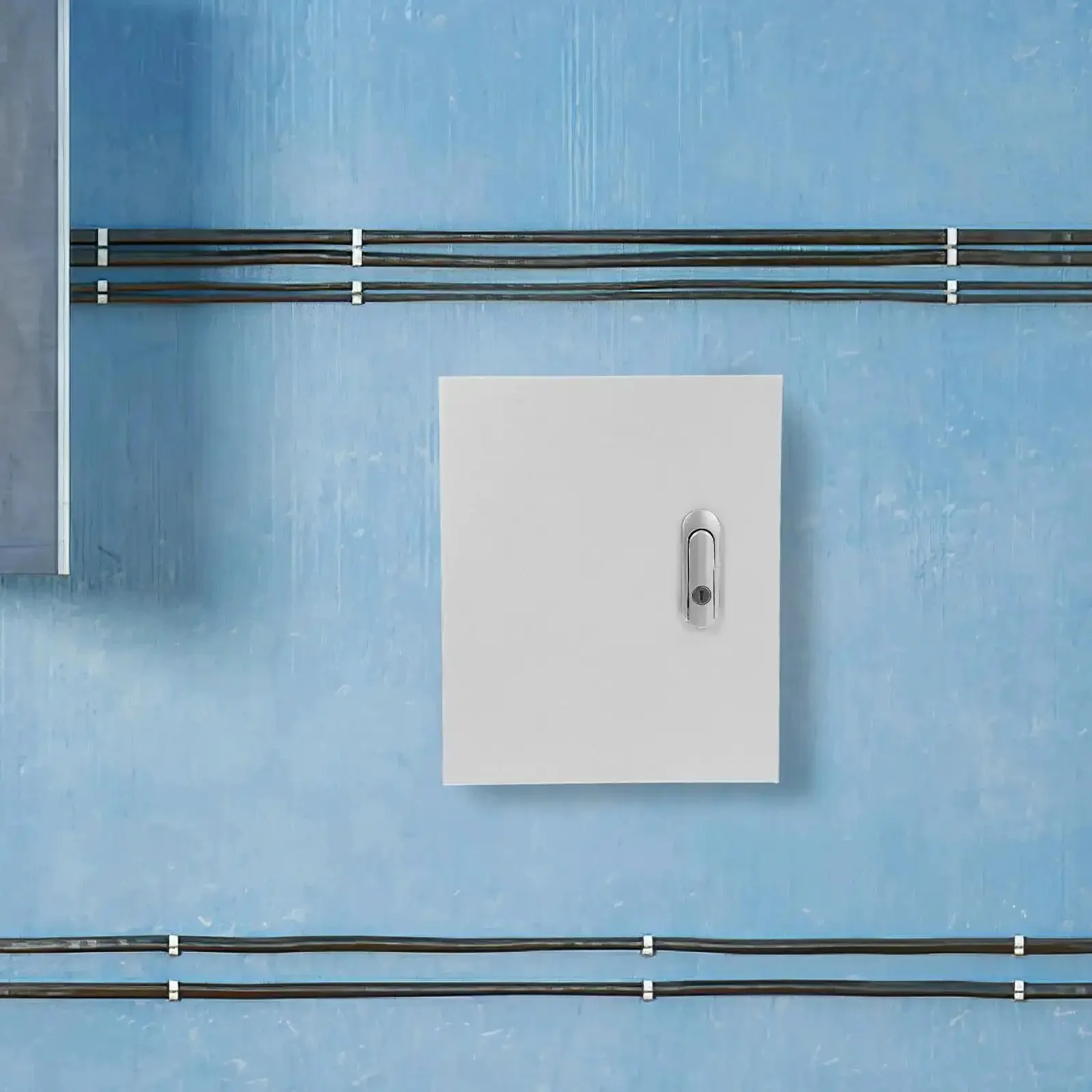 Wall Mounted Outdoor Power Distribution Box 250x300x140mm Heavy Duty Metal Enclosure Splashproof Electrical Control Panel Cabinet With Long Lock For Home And Industrial Use - Image 7