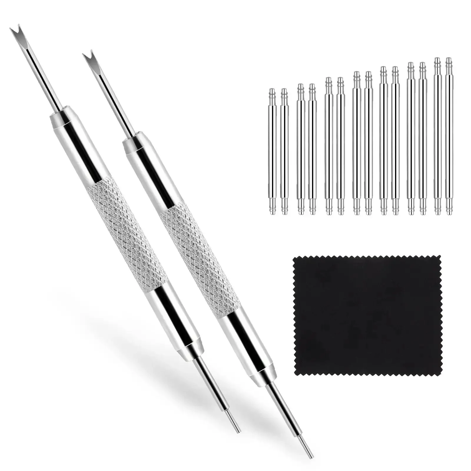 Watch Band Pins Replacement Kit 16 Pieces Pro Grade 1.5mm Stainless Steel Heavy Duty Link Remover Set For Watch Straps And Bracelets Adjustment Tools 14mm To 25mm Length Fits Most Bands