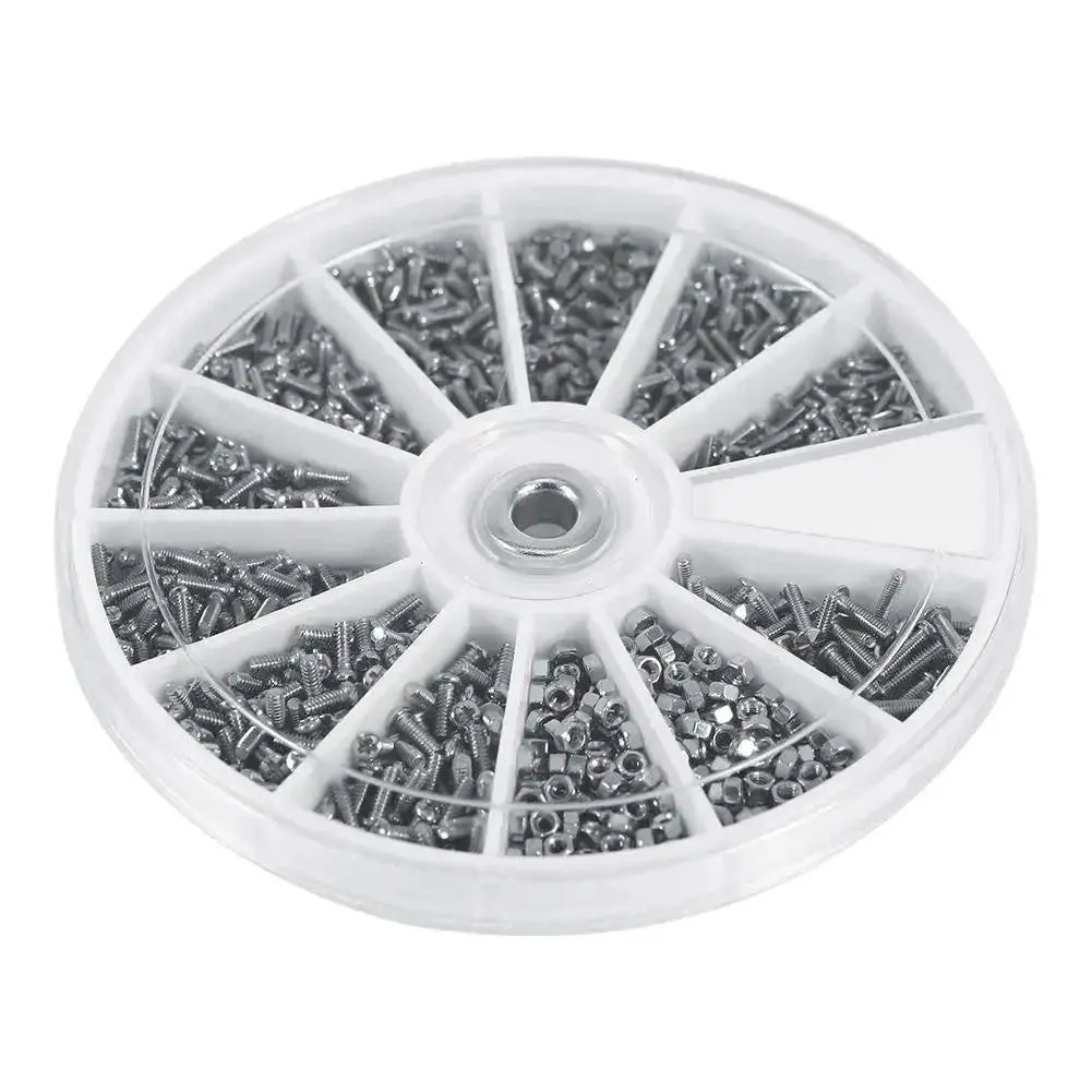 Watch Glasses And Electronics Repair Stainless Steel Screw And Nut Set 600 Pieces 12 Sizes M1 To M1.6 With Plastic Storage Box Handy Small Hardware Kit For DIY Electronics Repair Rust Resistant Durable - Image 7