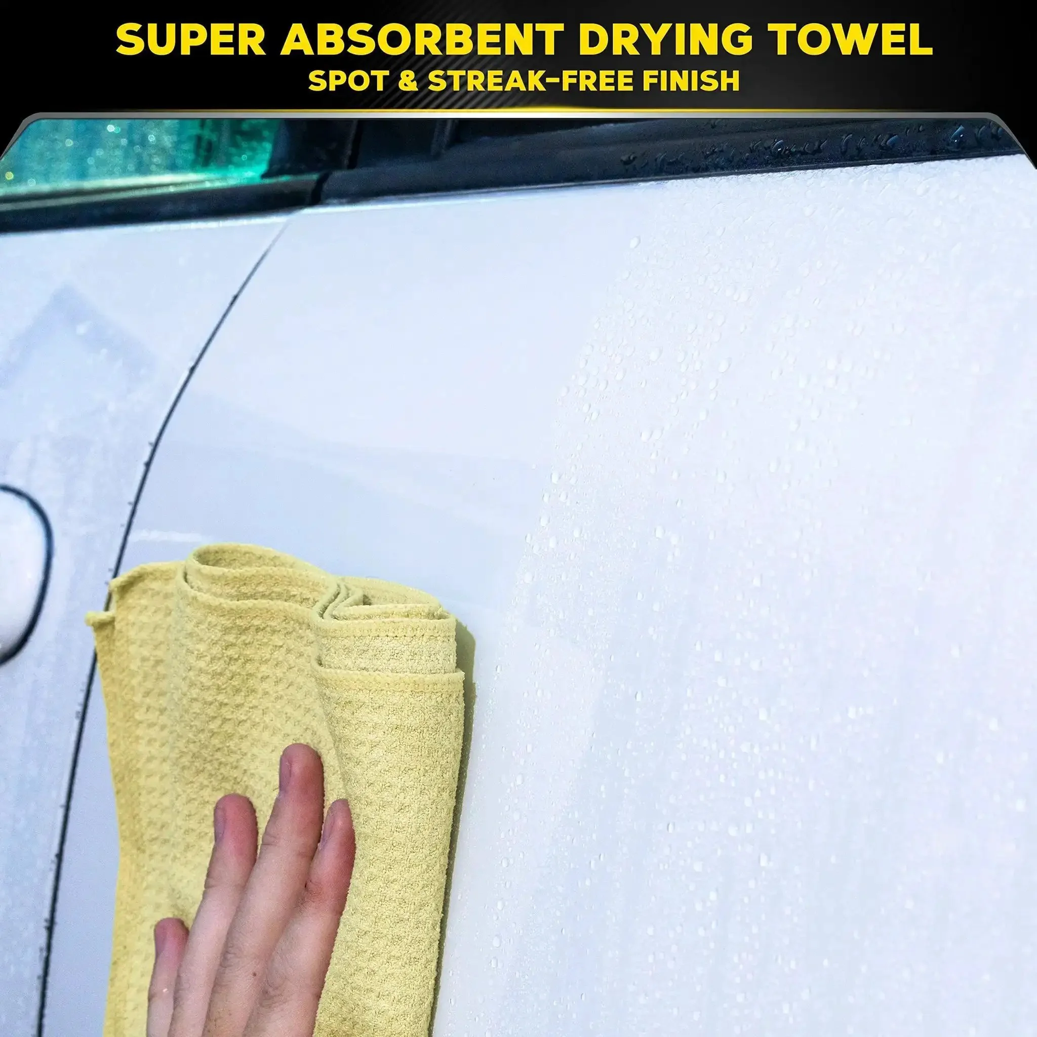 Water Magnet Microfiber Car Drying Towel Ultra Plush And Highly Absorbent Scratch Free Big Microfiber For Cars Quick Drying That Cuts Dry Time Premium Absorbent Towels For Vehicle Care One Pack - Image 8