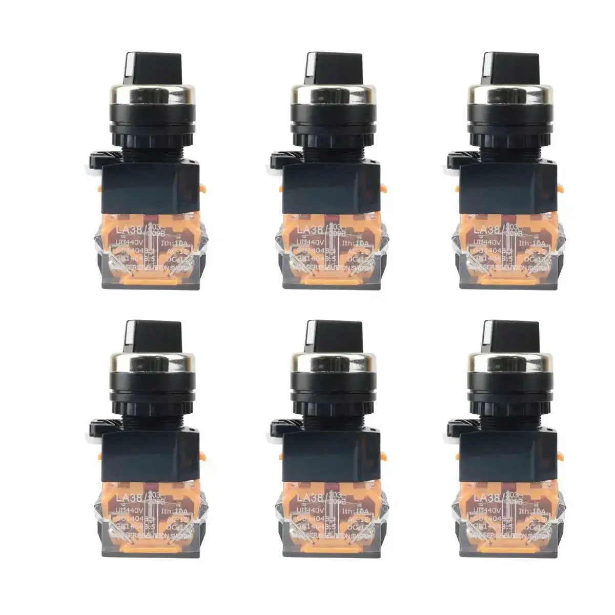 Waterproof 2-Position Rotary Switch With Latching Selector Knob 6-Pack For Secure Wiring Quick Connection Terminations Rock-Solid Contact Safe And Durable Switch For DIY Projects And Electronics